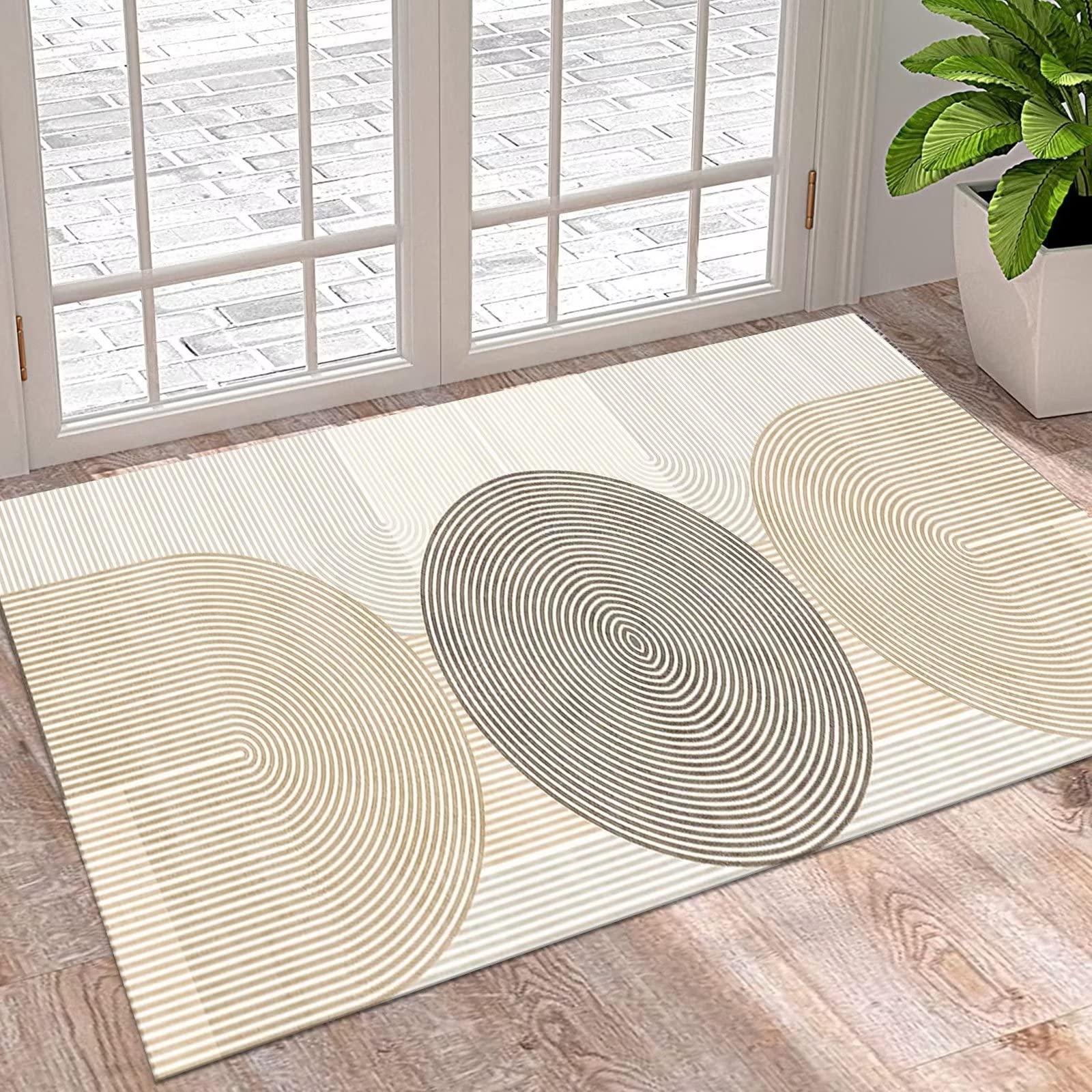 Läufer Teppich Lang Flur Küchen rutschfest waschbar Korridor Teppichläufer Fußmatten 80X150CM Küchenläufer Modern 3D Abstrakt Schlafzimmer Kinderzimmer Wohnzimmer Meterware Teppichmatten Flurläufer