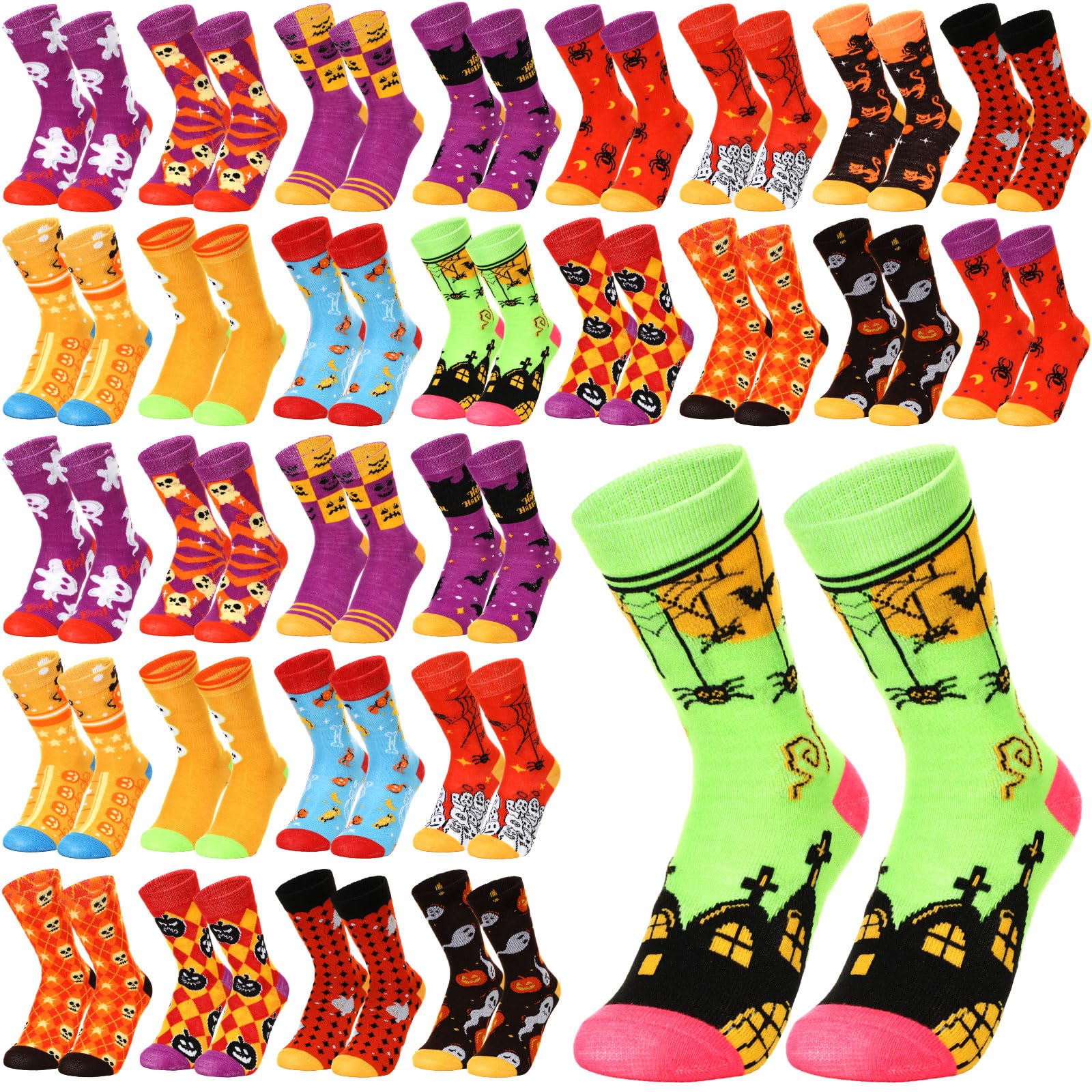 Photo 1 of **non refundable***
Panitay 30 Pairs Kids Halloween Crew Socks 4-6 Years Colorful Novelty Calf Socks Crew Funny Youth Socks for Kids Boys Girls Toddler Funky Gift, 15 Styles