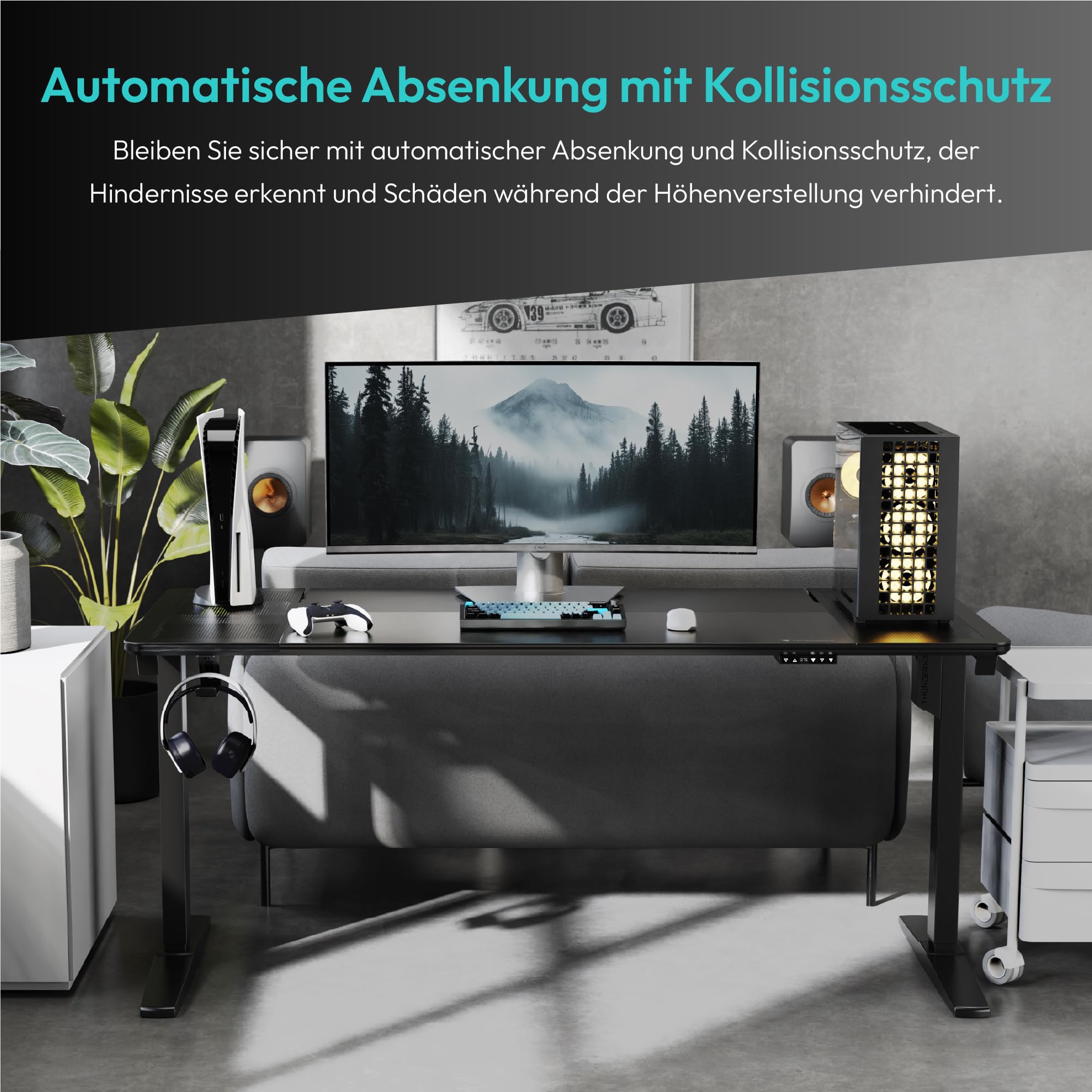 Amazon.com: ThunderX3 LAB-X Adjustable Standing Desk: Mesh Side