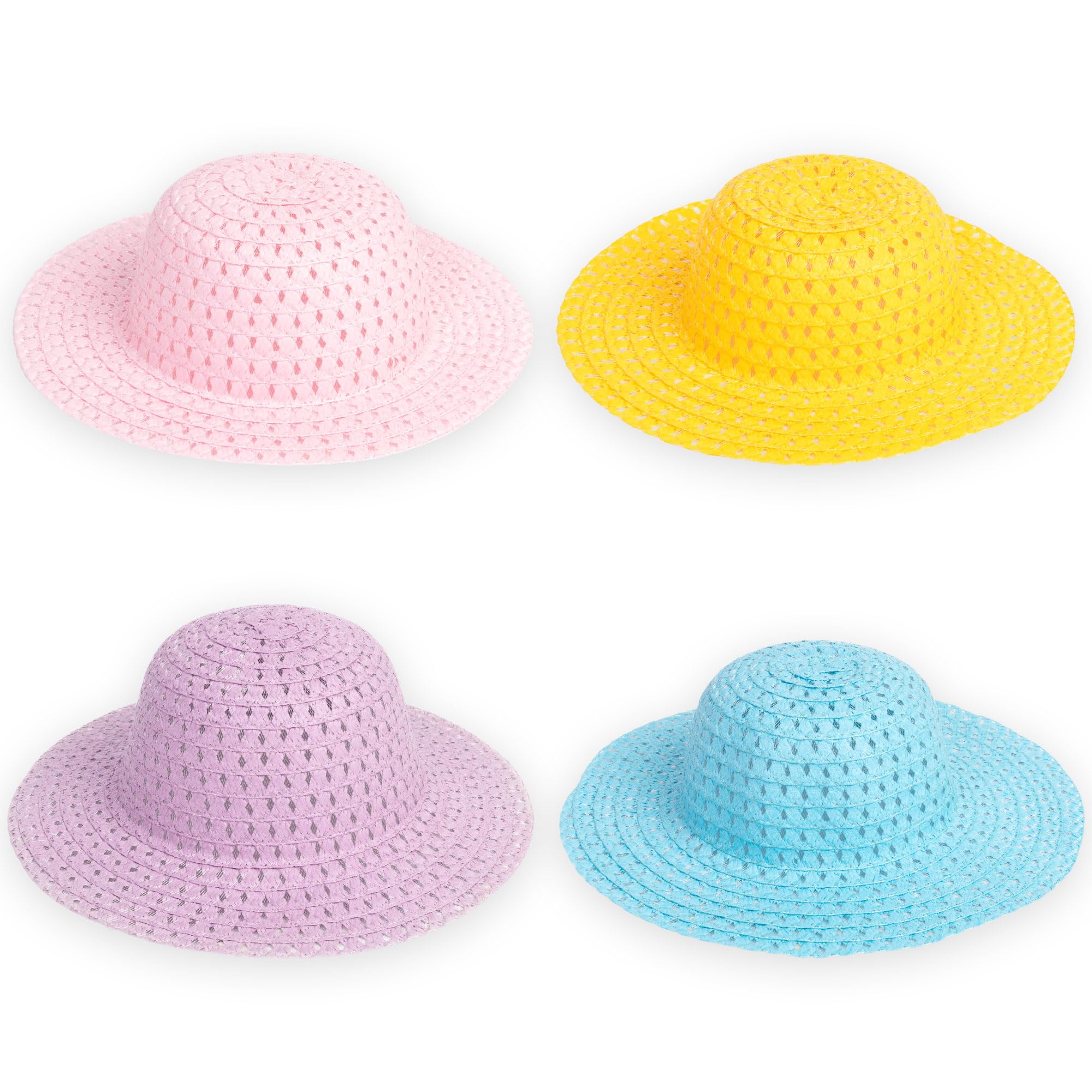 Evelay Lilac Easter Bonnet Hat Plain To Decorate - Woven Spring Bonnet For Craft Activities - Lightweight & Comfortable Diy Easter Hat For Parades, Parties, Egg Hunts (Lilac)