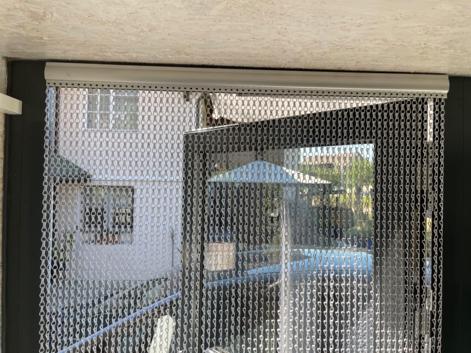 Chawniao 100cm x 210cm Premium Aluminium Fly Door Chain Curtain for doorways Fly Screens Metal Insect Screen Blinds - Image 2
