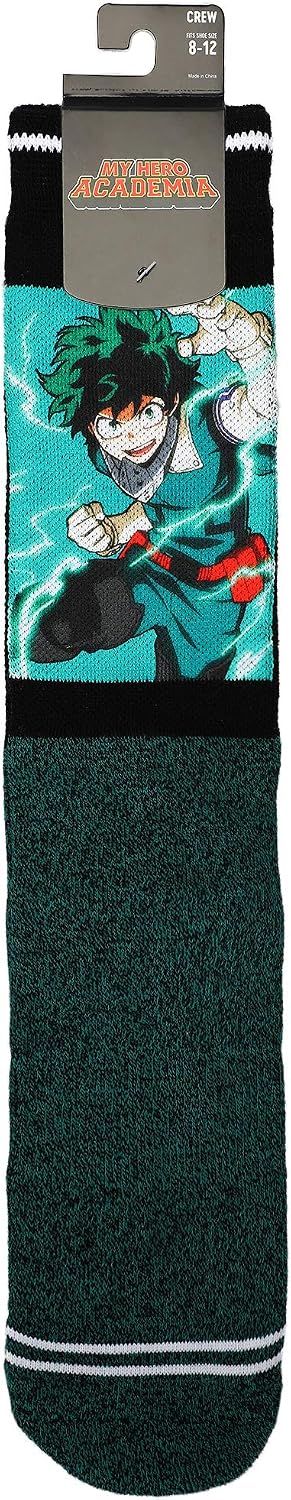 My Hero Academia Anime Cartoon Deku 360 Character Crew Socks