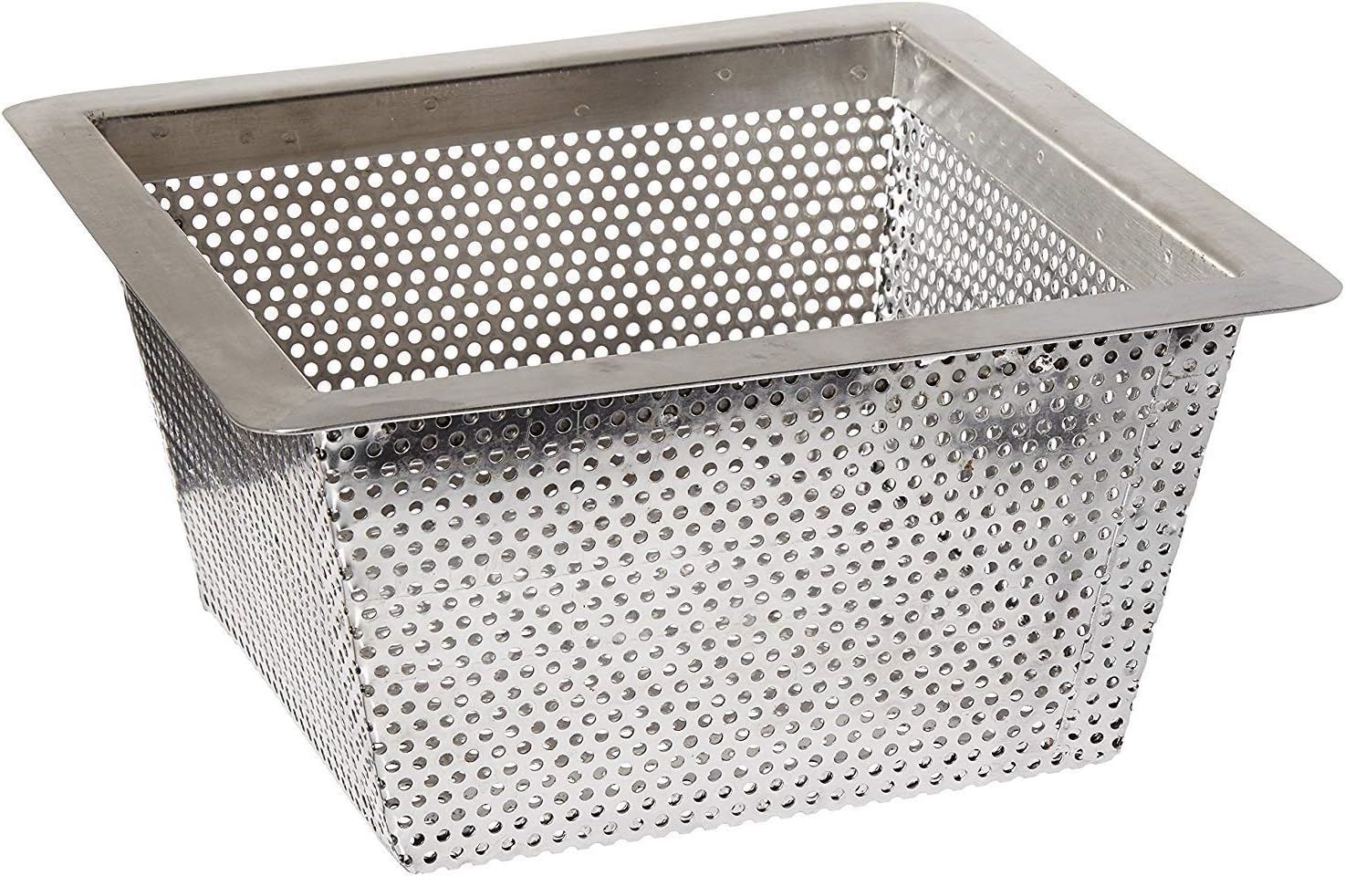 GSW Stainless Steel Floor Sink Drain Strainer 10”W x 10”L x 5”H - Perfect for Restaurant, Bar, Buffet (5"H SS)