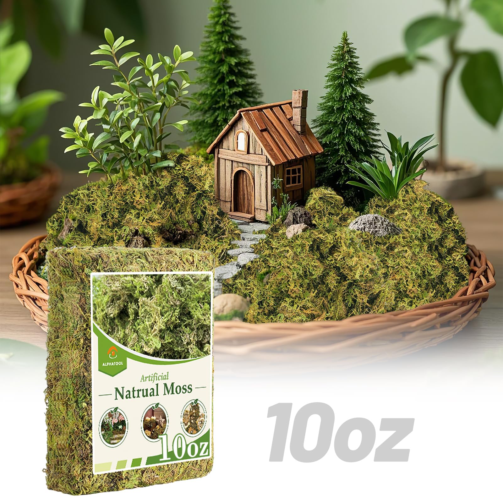 Amazon.com: Alphatool 10oz Natural Green Moss for Crafts Beginners