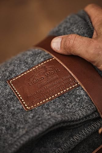 Miniatura 3 de 1844 Helko Werk Germany Manta de montañero del ejército suizo  100% lana australiana de grado fino  16.21 ozm lana cálida y duradera de alta calidad