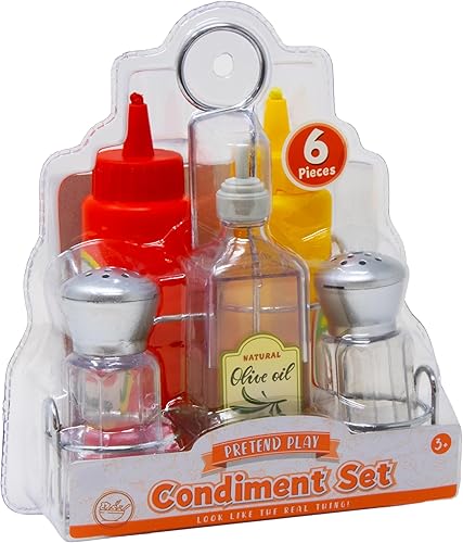 Miniatura 7 de Kiddie Play Juegos de comida para la cocina de los niños, juego de comida rápida y condimentos con hamburguesa, perrito caliente, papas fritas