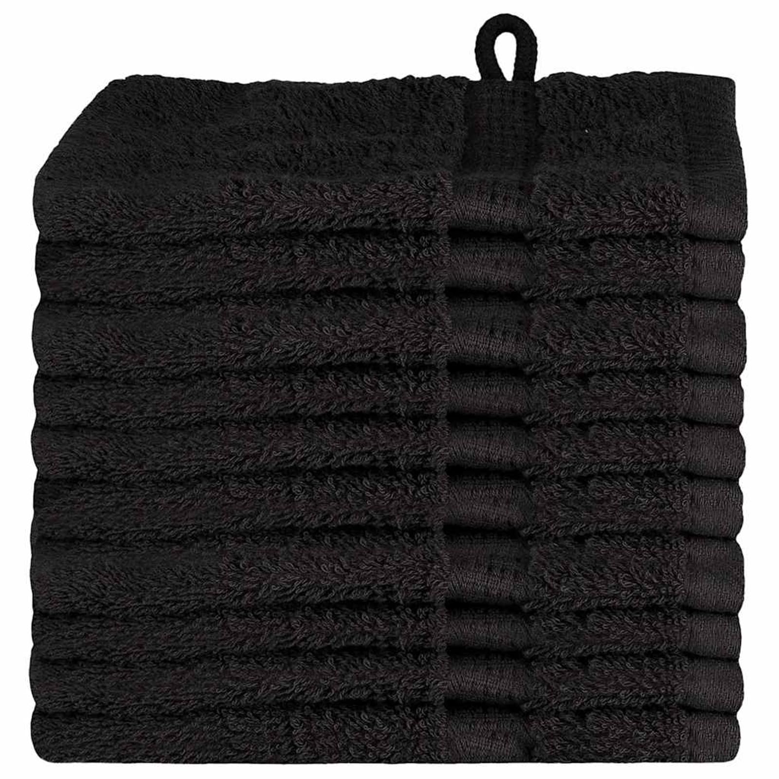 Tidyard Fazzoletti 10 PCS Nero 15 x 21 cm Cotone