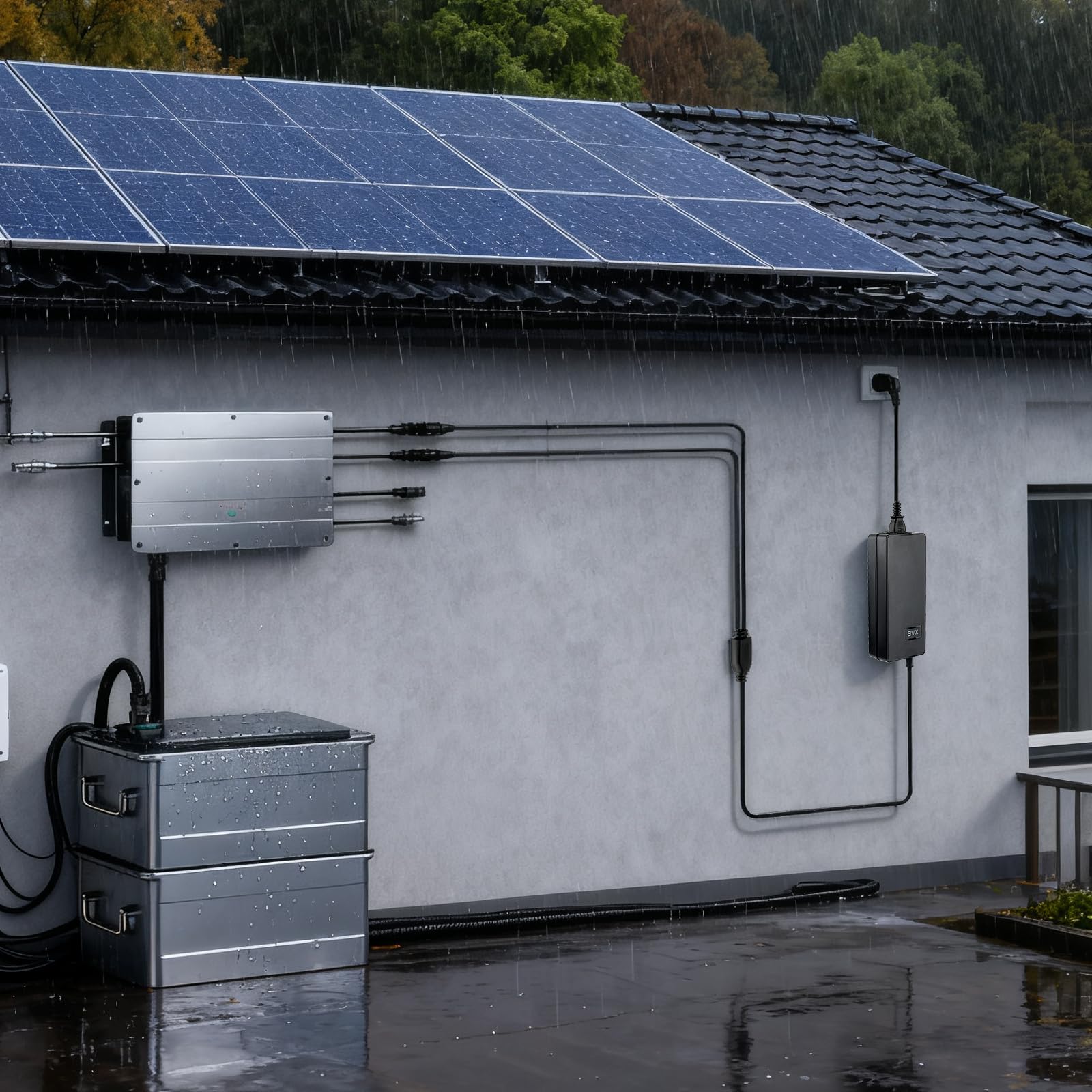 AC auf MC4 Ladegerät 54V/3A 162W für SolarFlow 1200 Hub 2000 AIO 2400 Solix