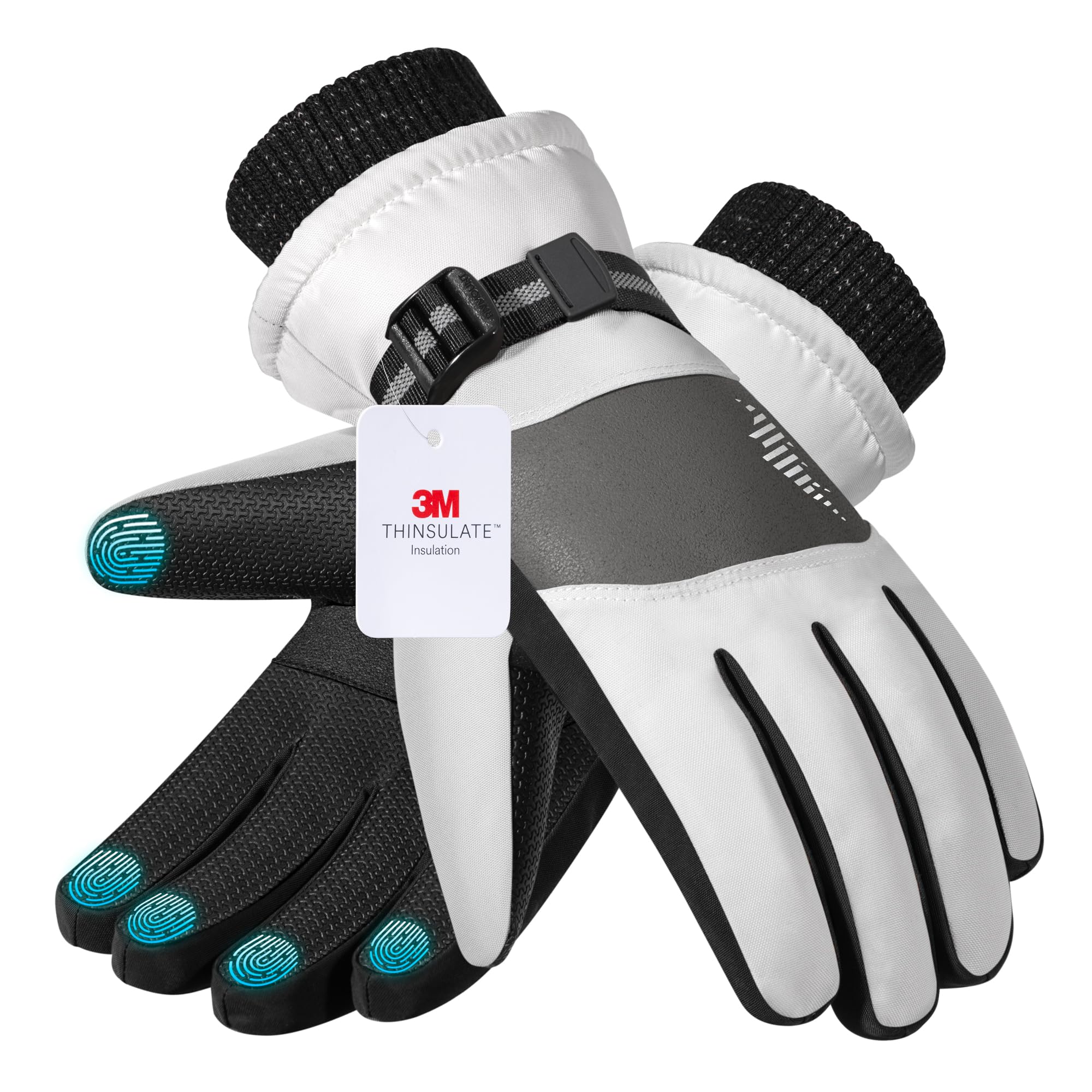 rivmount Winter Waterproof Ski Snow Warm Gloves for Women Men, Windproof Cold Weather Thermal with Touchscreen Fingers, for Running Driving Cycling Hiking Biking Outdoor Sports Daily Work