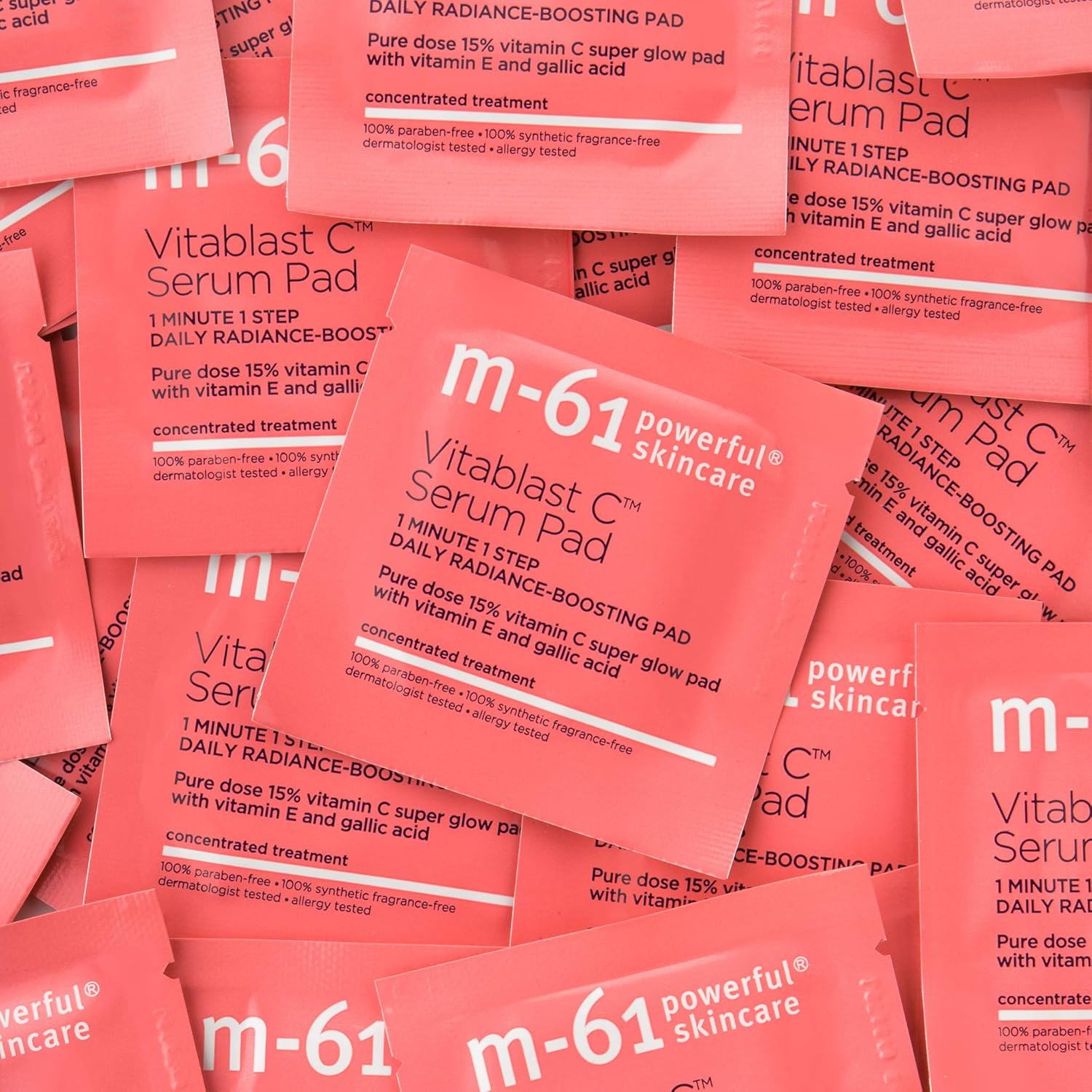 m-61 Vitablast C Serum Pad | Serum Pad With A Pure Dose Of 15% Stabilized Vitamin C - 30 Treatments - Image 4