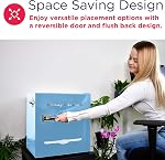 Frigidaire EFR176 Réfrigérateur Retro Compact avec Chiller Mini Réfrigérateur avec ouvre-bouteille intégrée pour bureau, chambre, chambre à coucher ou cabine, 1.6 16"D x 18"W x 18,5"H, bleu