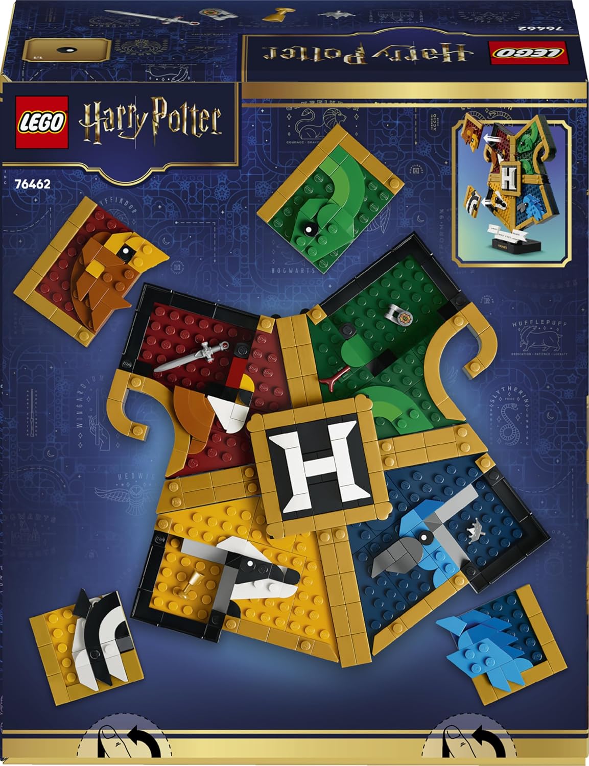 LEGO Harry Potter Stemma della Casa di Hogwarts - Giocattolo Wall Art 3D con Animali - Decorazione per Cameretta - Idea Regalo di Compleanno per Bambine - Lego - Immagine 10