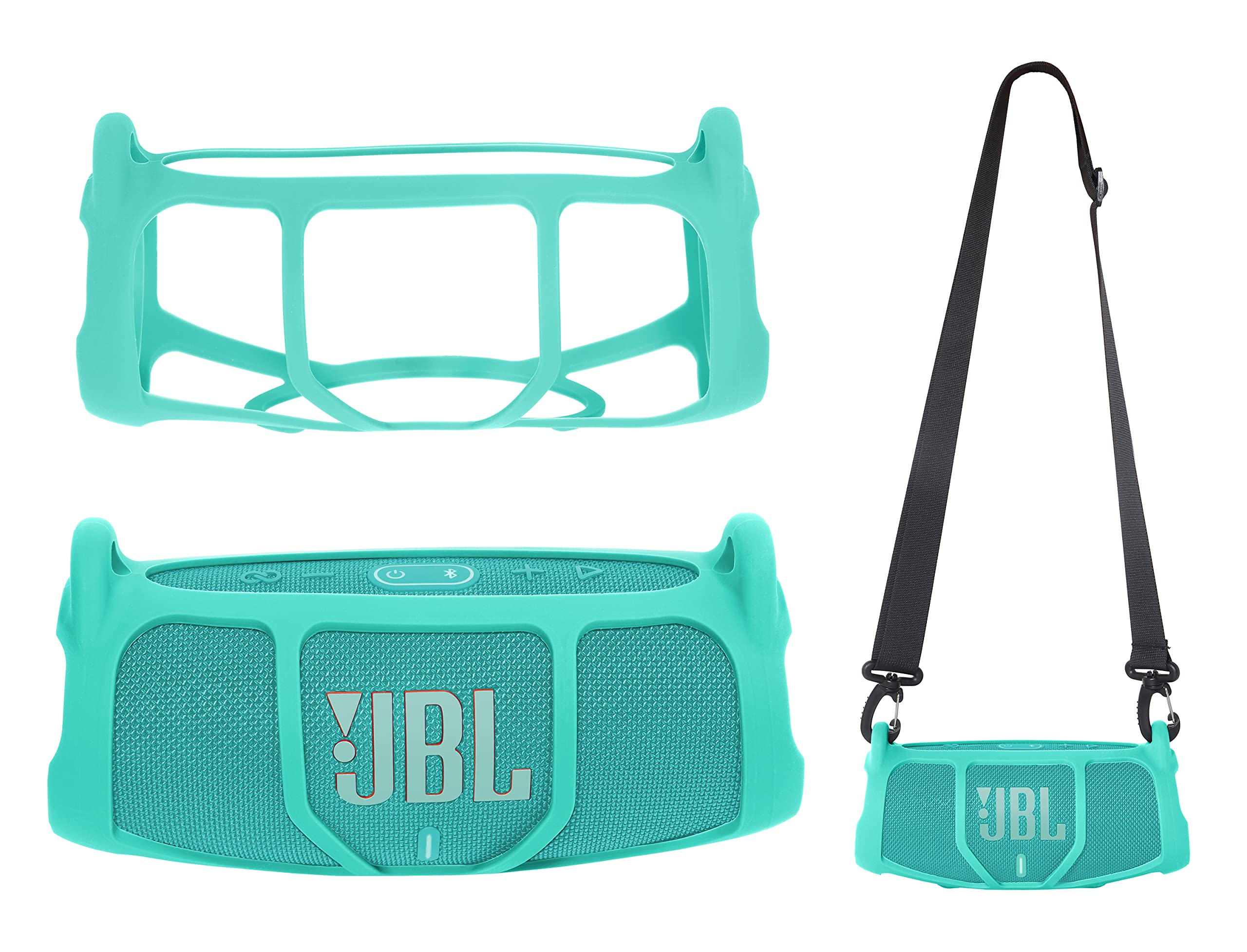 Silicone Cover Skin for JBL Charge 5 - Portable Bluetooth Speaker, by Alltravel, Portable Full Protection Solution, Customized Skin with Color and