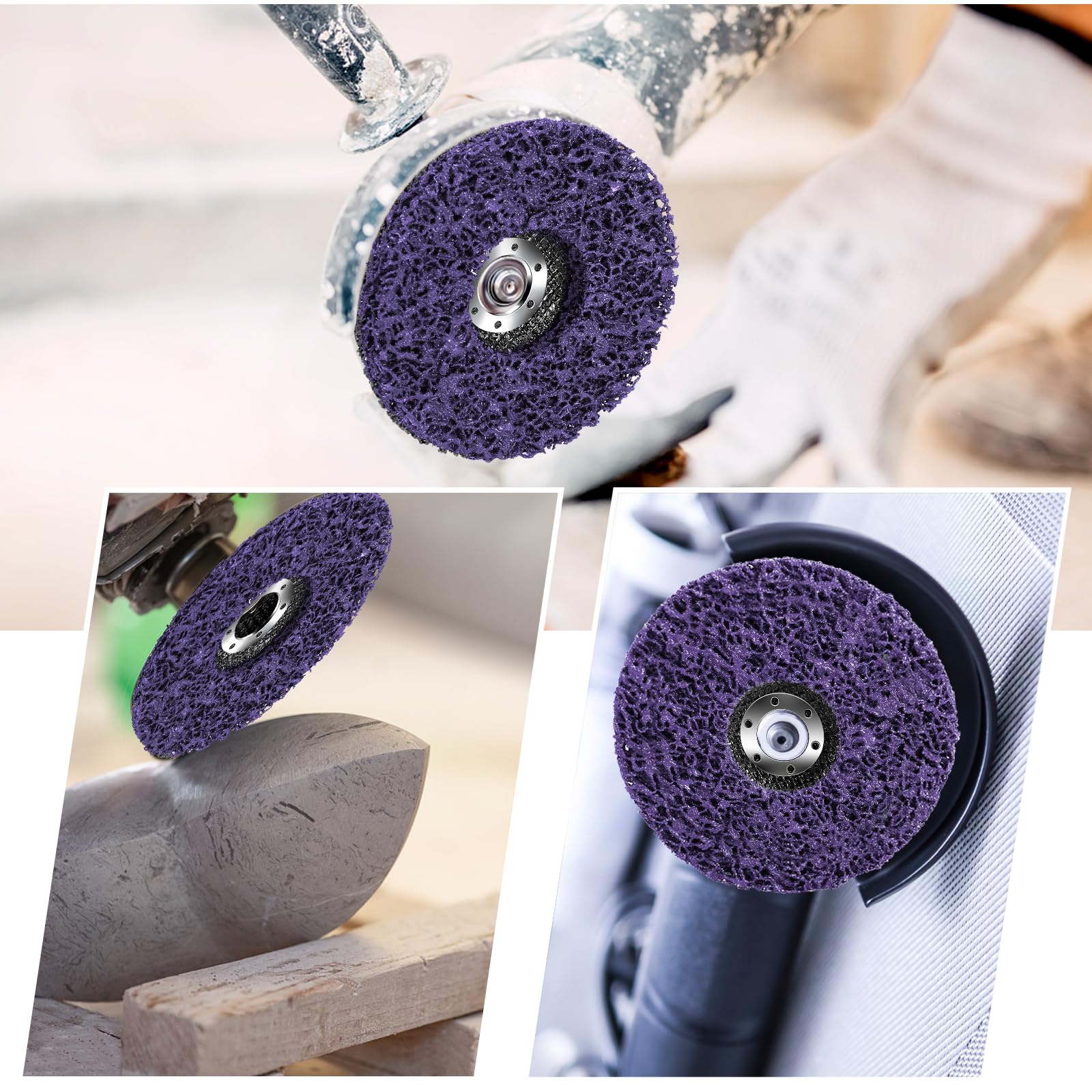 Mkitnvy 125 mm CSD tarcza szlifierska, 5 sztuk, czarne tarcze do czyszczenia, zestaw 5 sztuk, tarcze szlifierskie, tarcze z tkaniny nylonowej, czyste paski, usuwa farbę, rdzę