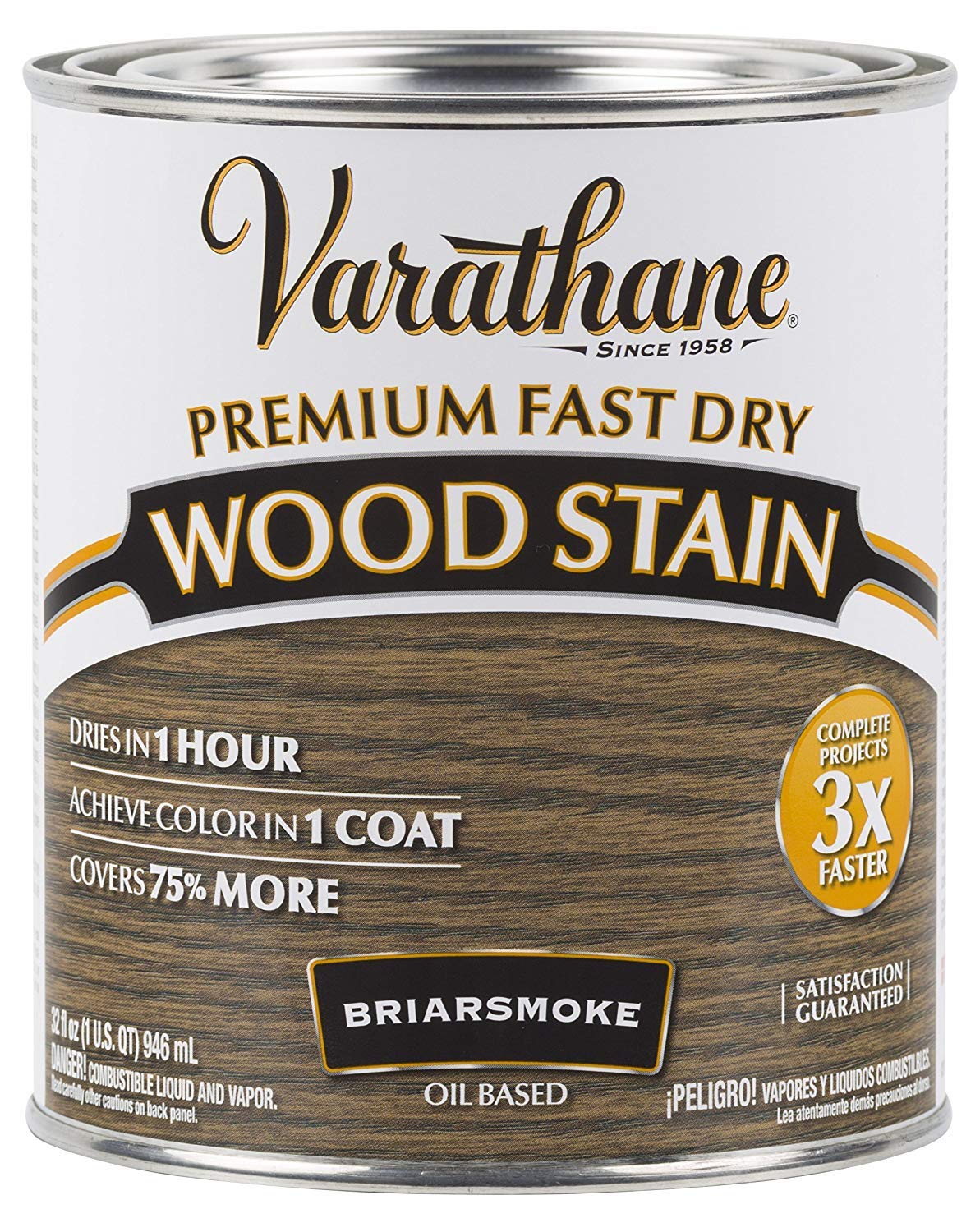 Varathane Premium Fast Dry Wood Stain, Quart, Briarsmoke