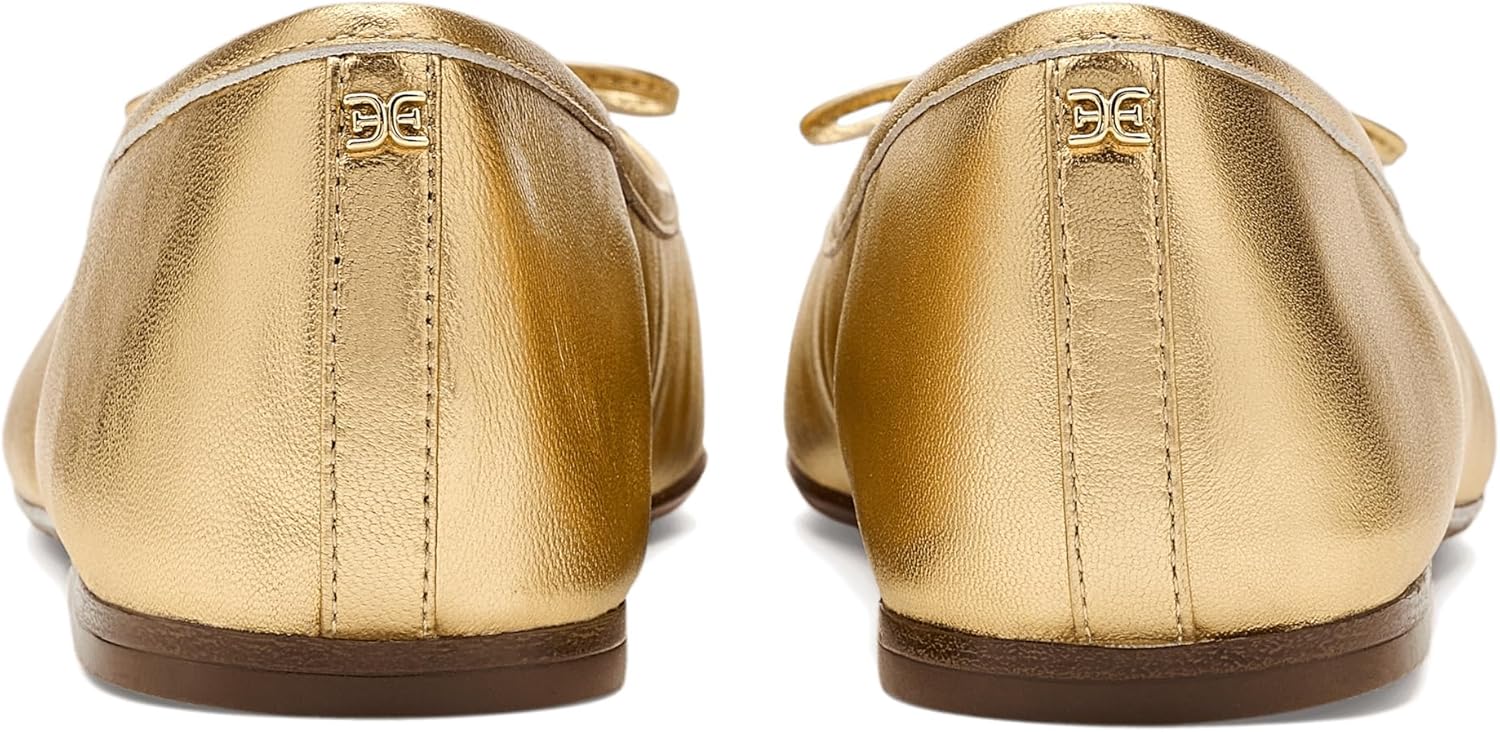 Sam Edelman Women's Alie Ballet Flat Amber Gold 11 M