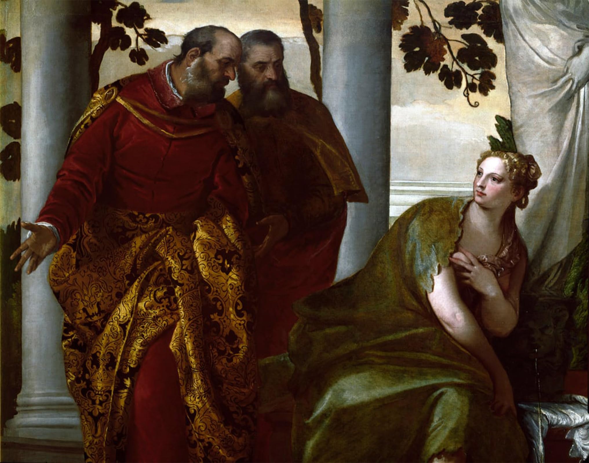 POSTERIIk Vintage Classic Picture Landscape Artwork Suzanne and the Old Men by Veronese Portrait Canvas Painting for Office Home Decor 60x90cm