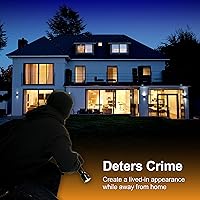 Vista 5 de GE Temporizador Mecánico de Tomacorriente con Conexión a Tierra, Enchufes Dobles con 3 Clavijas, Ciclo de 24 Horas, Uso Interior para Luces