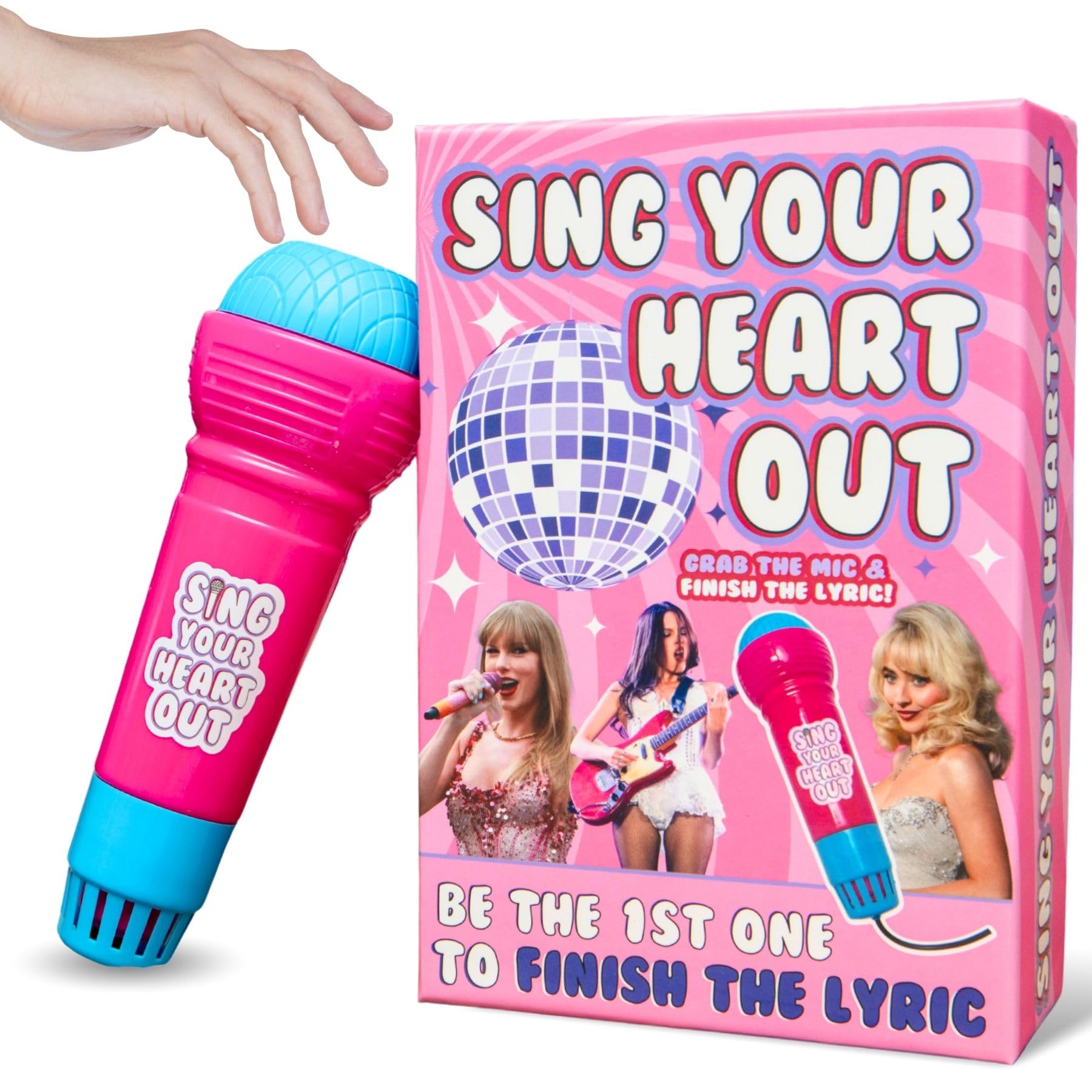 Boxer Gifts Sing Your Heart Out Card Game  Fun Party Game for Girls Night, Sabrina Carpenter & Charli XCX Fans - Music Quiz with Echo Microphone