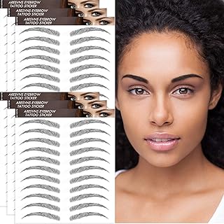 Aresvns Tatuaje de cejas negras, 66 pares. Ce...