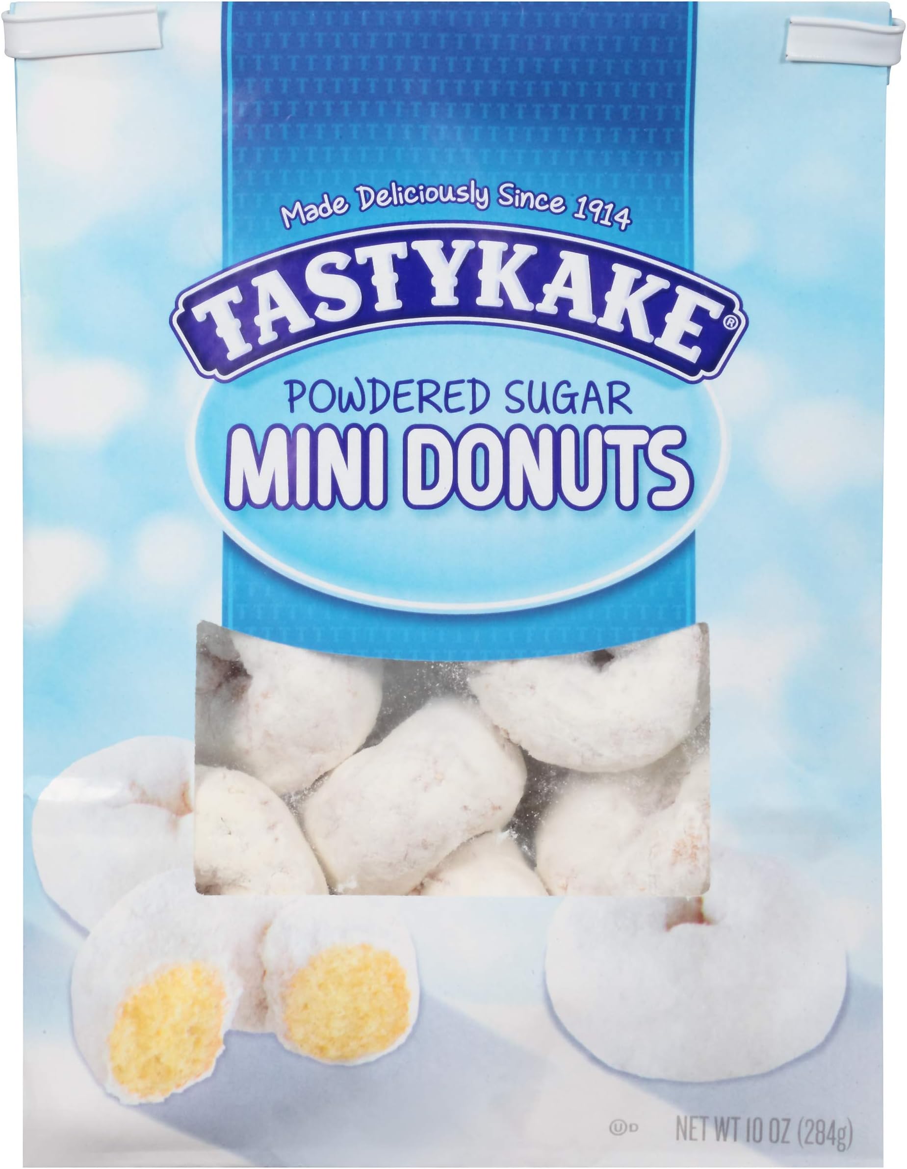 Tasty Baking Company Tastykake Powdered Sugar Mini Donuts,THREE 10 oz. Bags