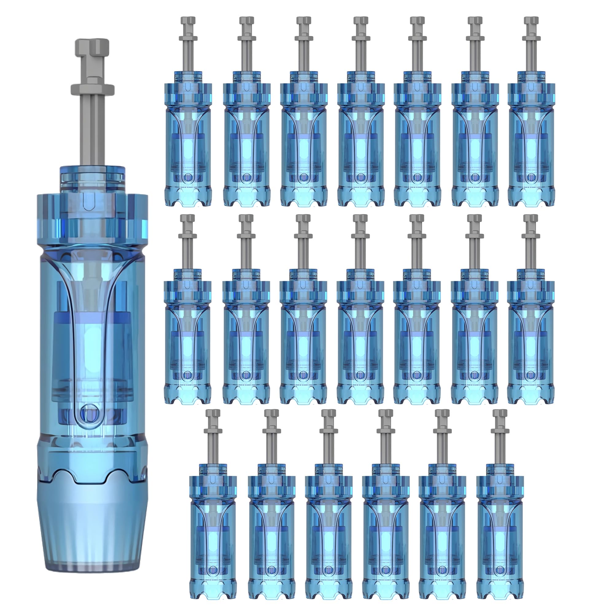 20 Pz Ago di Ricambio per Penna Microneedling 24 Aghi per Modelli Dr.pen A9 M8S A8S, Punte di Ricambio Monouso Autentiche per Cartucce di Aghi per Microneedling Accessori (24 Pin, 20 Pcs)