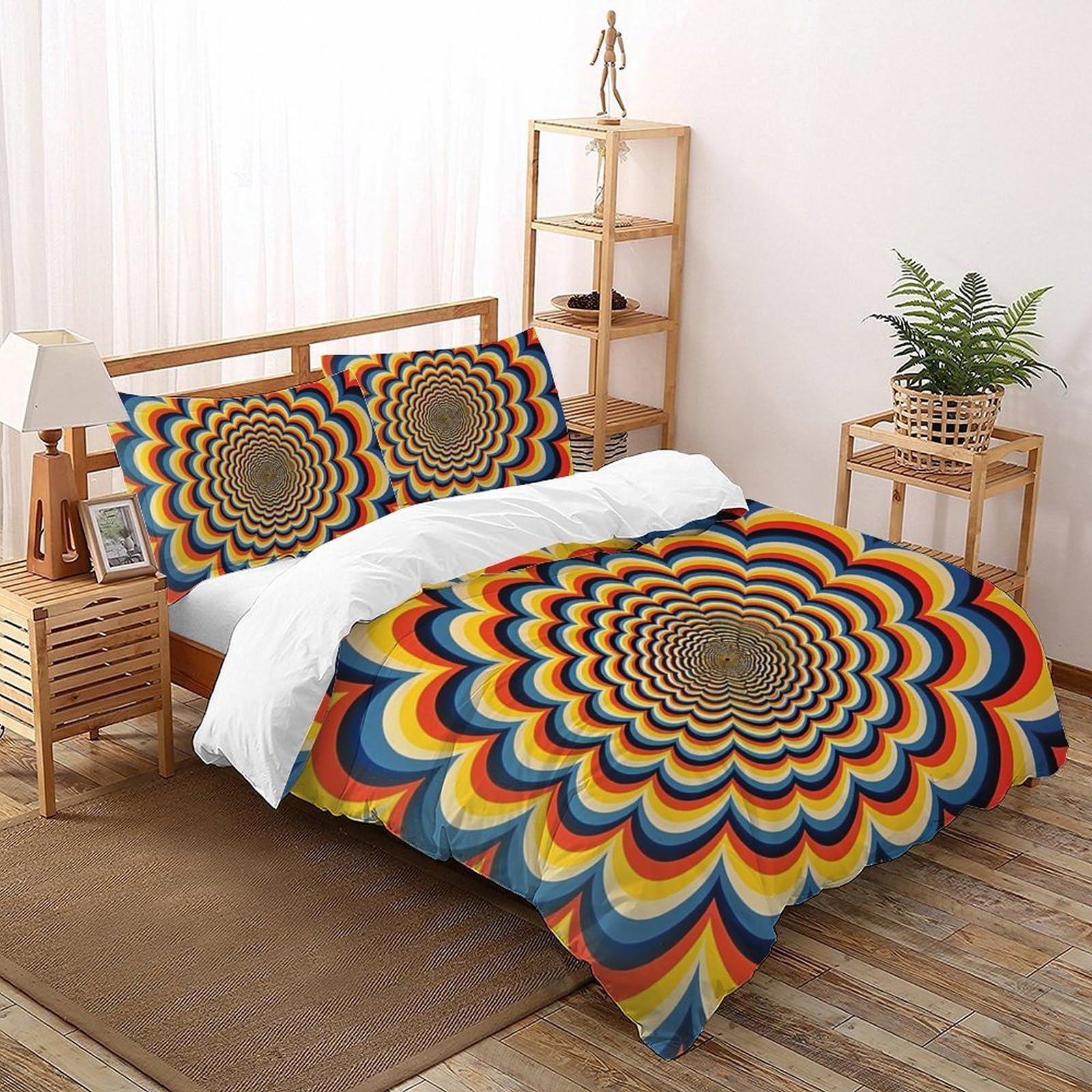 Housses de couette ensemble simple 3d imprimée 3 pièces pour lit