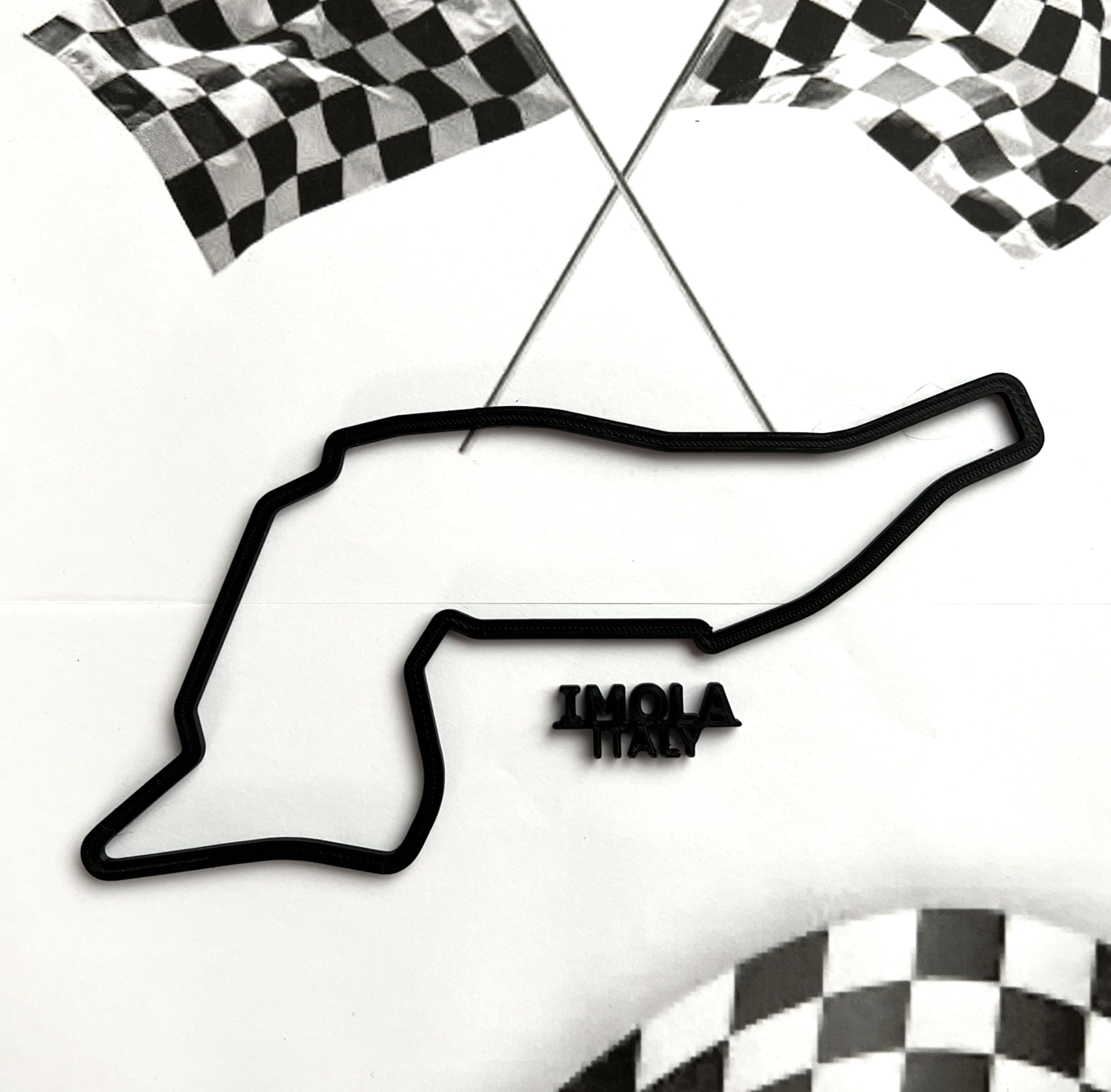 Formula 1 Circuit Wall Art - Grand Prix Race Track Sculpture - Motorsport Gift - Monaco - Spa - Monza - Any Track. (Italy - Imola)