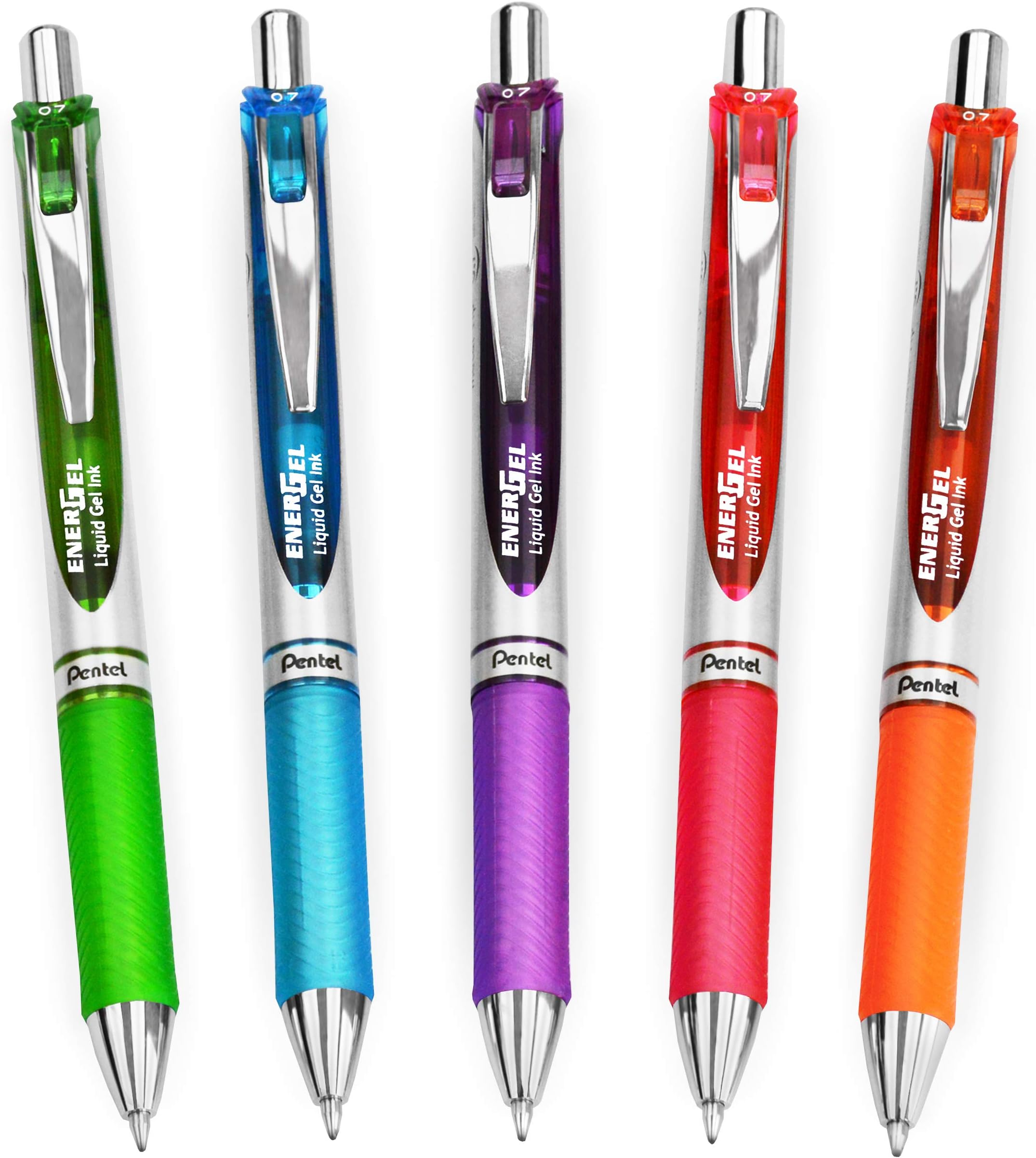 Pentel EnerGel Gel-Tintenroller BL77 – 3 Stück, 0,7mm Strich, Violett, Mit Druckmechanik