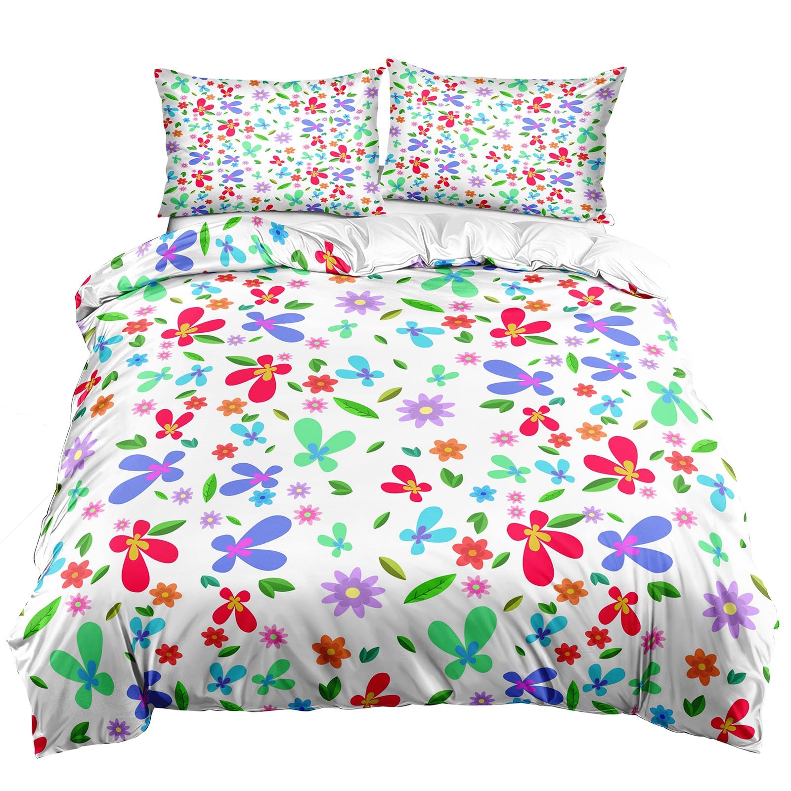 Parure de lit blanc à motif floral 220x240 pour créer un cocon de douceur printanier