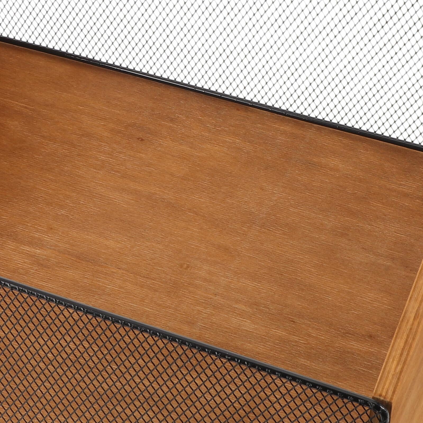 Healeved Cassa Porta Dischi in Vinile in Legno Massello con Manici Ergonomici, Contenitore Rustico da 36x30x21,5 Cm per Organizzazione Album e Supporti Multimediali, Custodia Portatile
