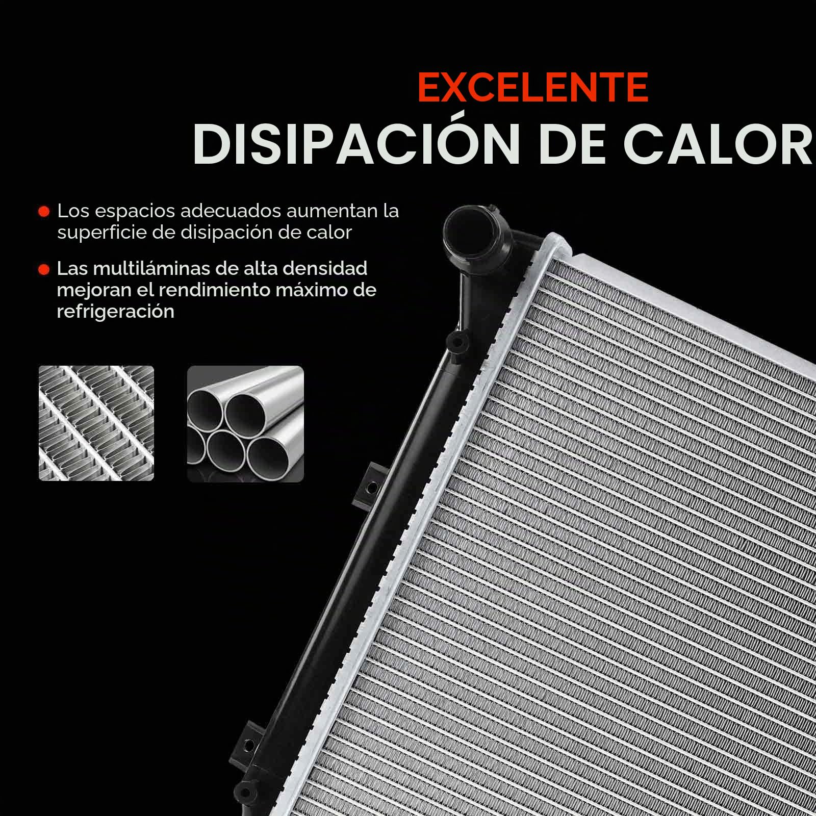 Frankberg Radiador sistema de refrigeración del motor enfriador de agua | 1K0121251AB; Compatible con: Altea XL 5P5 5P8, T.o.u.r.a.n 1T1 1T2, CC 358, Golf Plus 521 5M1, O.c.t.a.v.i.a II 1Z3