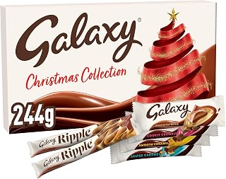 Galaxy Christmas Chocolate Gift Box, Christmas Gifts, Stocking Fillers, Milk Chocolate Selection Box, 244g
