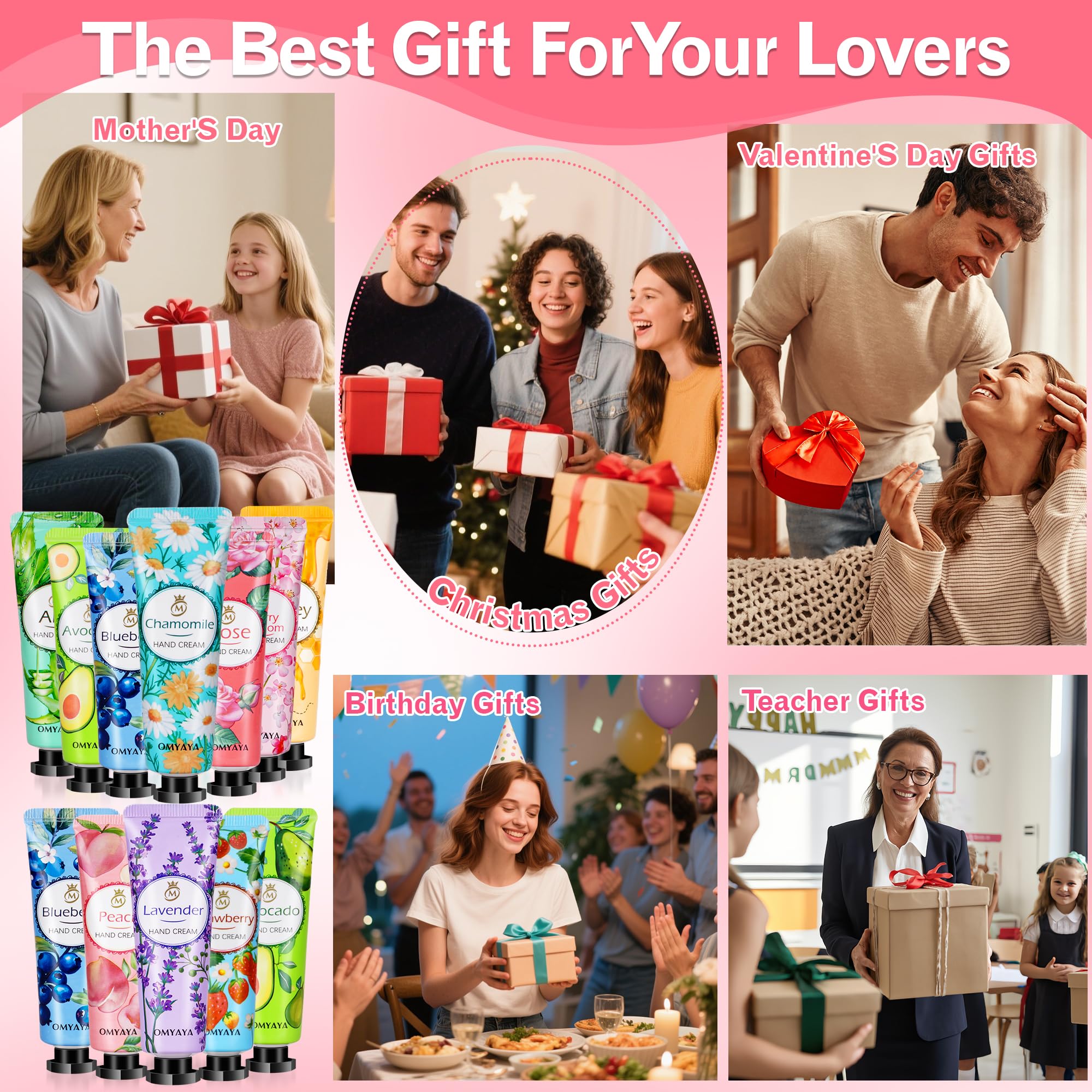 Juego de 80 cremas de manos, mini crema de manos, set de regalo para mujeres, cuidado de manos para manos muy secas y agrietadas, tamaño de viaje, crema hidratante pequeña, crema nutritiva, regalo de