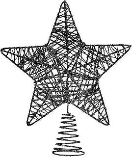 Black Glitter Star Topper for Christmas Tree - Decoration