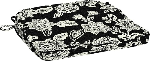 Miniatura 1 de Arden Selections ProFoam Essentials - Cojín redondeado para asiento trasero para exteriores 19 x 20 pulgadas Ashland Black Jacobean