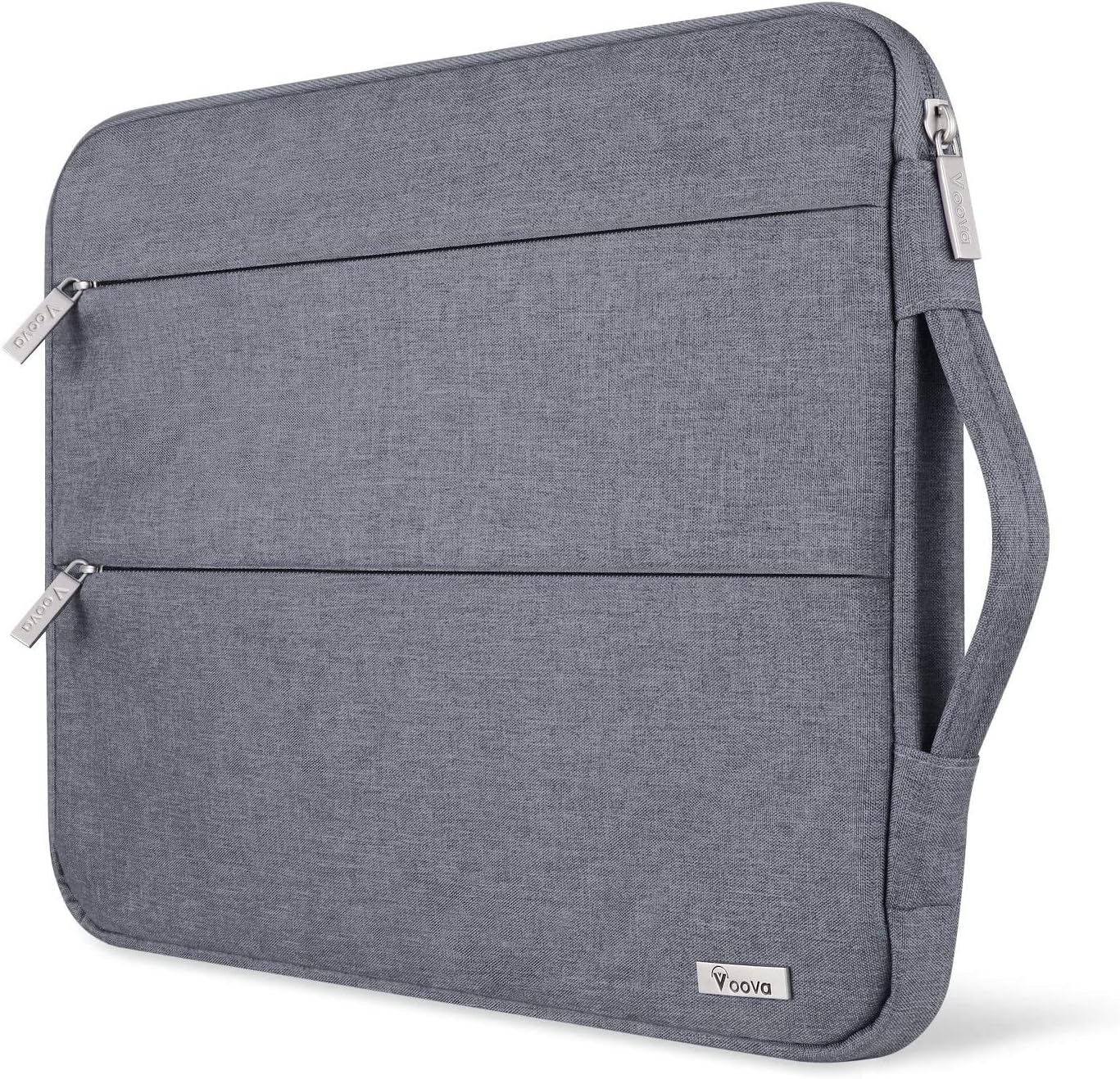 Voova Funda Ordenador Portátil 11 11,6 12 12,3 12,9 Pulgadas, Resistente al Agua y a los Golpes, con Asa, Compatible con Macbook HP Acer Lenovo DELL Samsung Chromebook ASUS Microsoft, Gris
