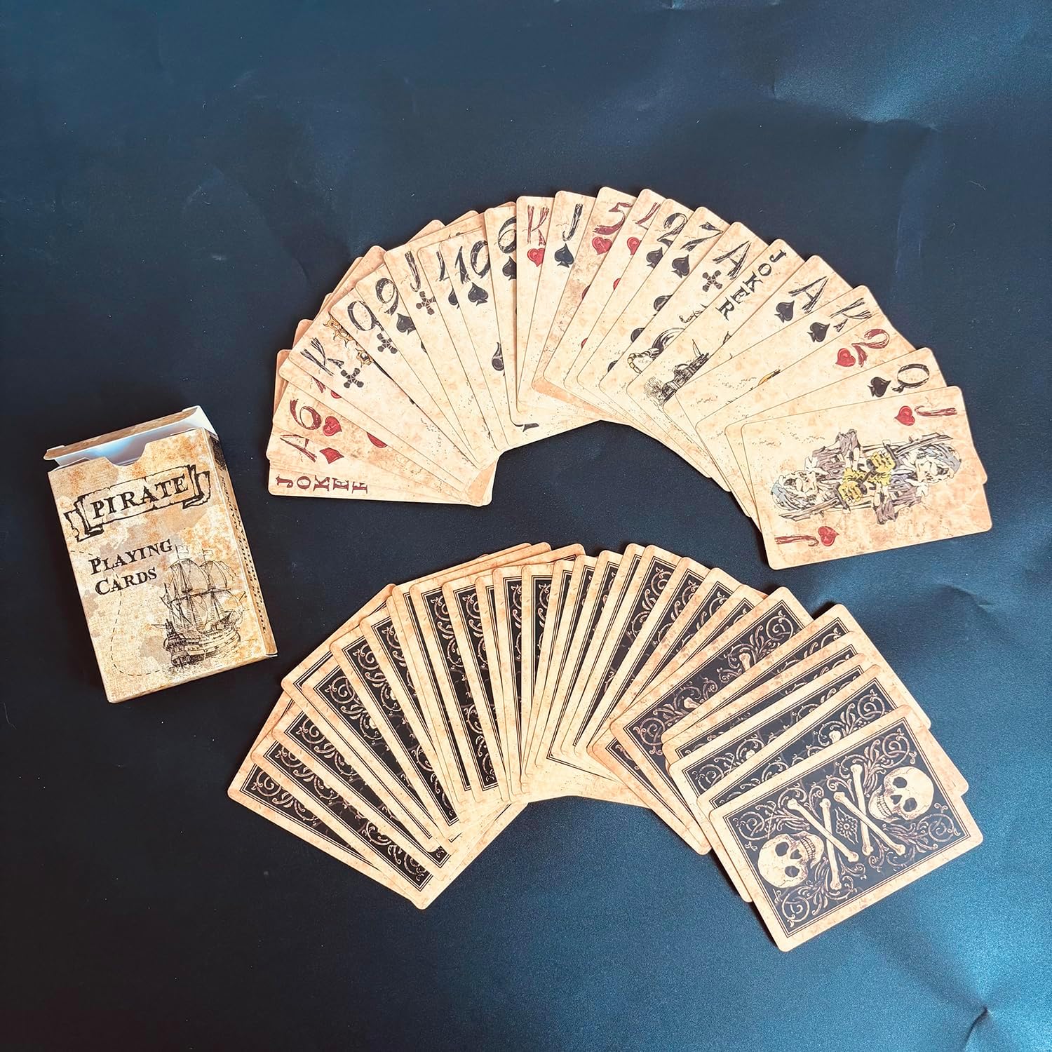 Black Lotus Pirate King Collection Playing Cards Poker Deck 54 Cards Retro Style for Entertainment