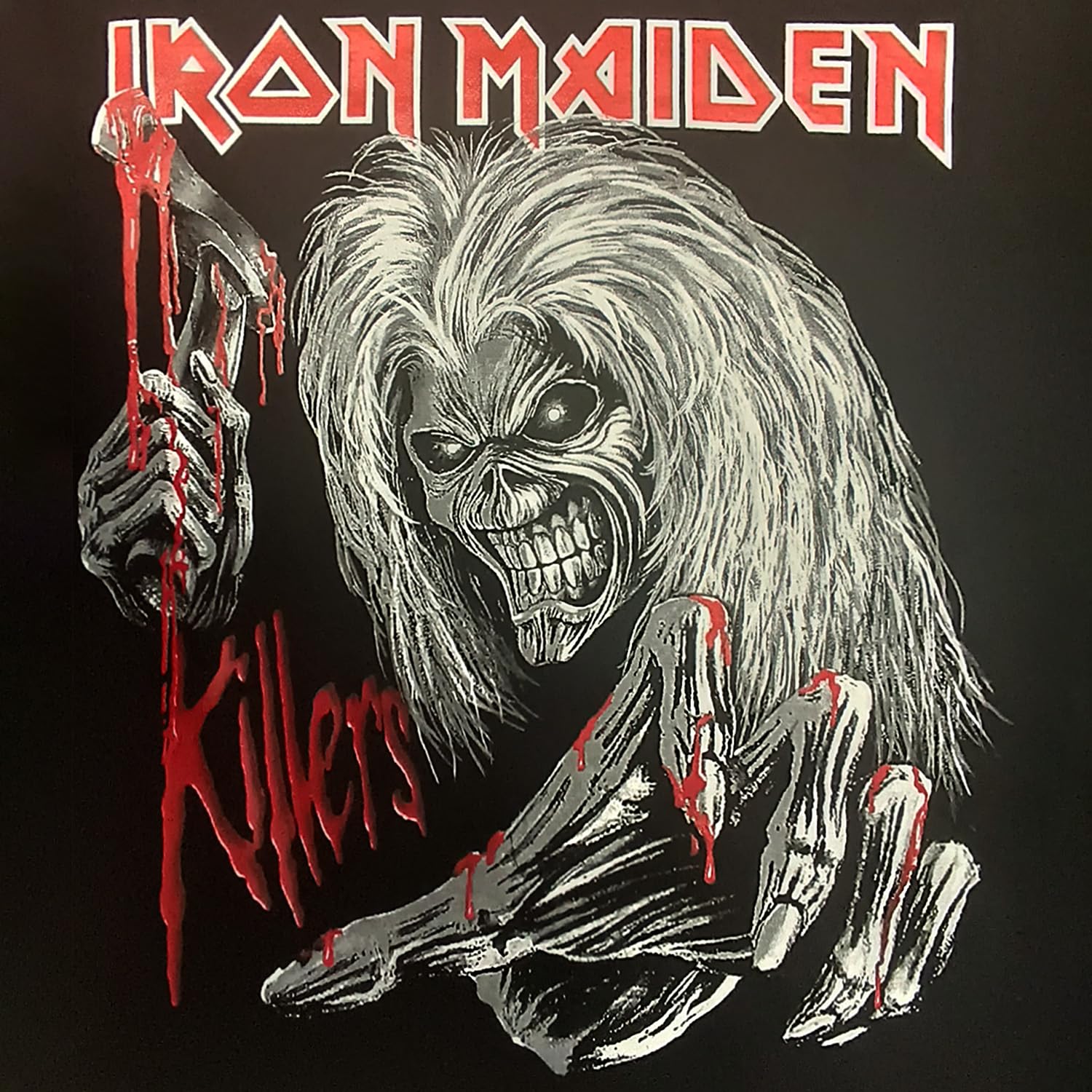 Iron Maiden Felpa Ufficiale Killers. Felpa con Cappuccio Unisex in Cotone. vestibilità Regular per Adulto e Ragazzo