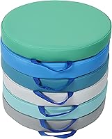 Factory Direct Partners SoftScape 15-Inch Round Floor Cushions with Handles, 6-Pack - 2" Thick Foam for Flexible Classroom, Preschool & Playroom Seating