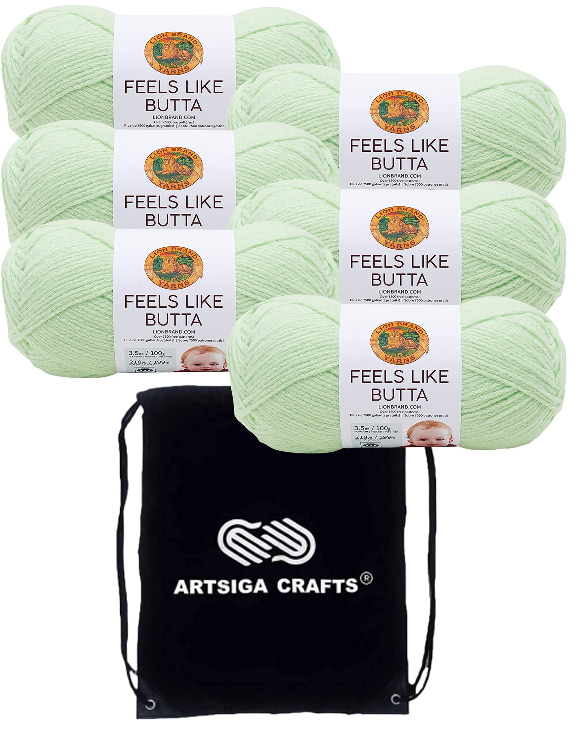 Feels Like Butta Lion Brand Mint fil premium 100% polyester doux écheveaux #4