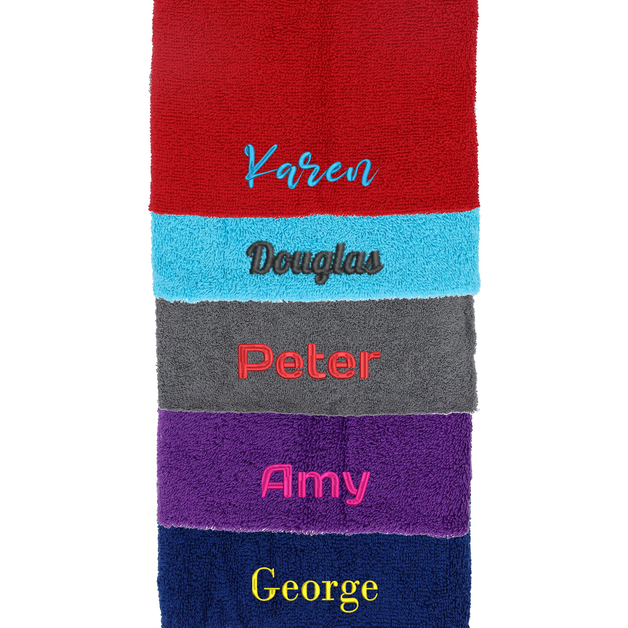 Always Looking Good Personalised Towel Embroidered with your Name Small Hand Towels or Large Bath Towels For Adults, Children or Pets Swim Gym Bathroom (Dark Grey, Large Bath Towel)
