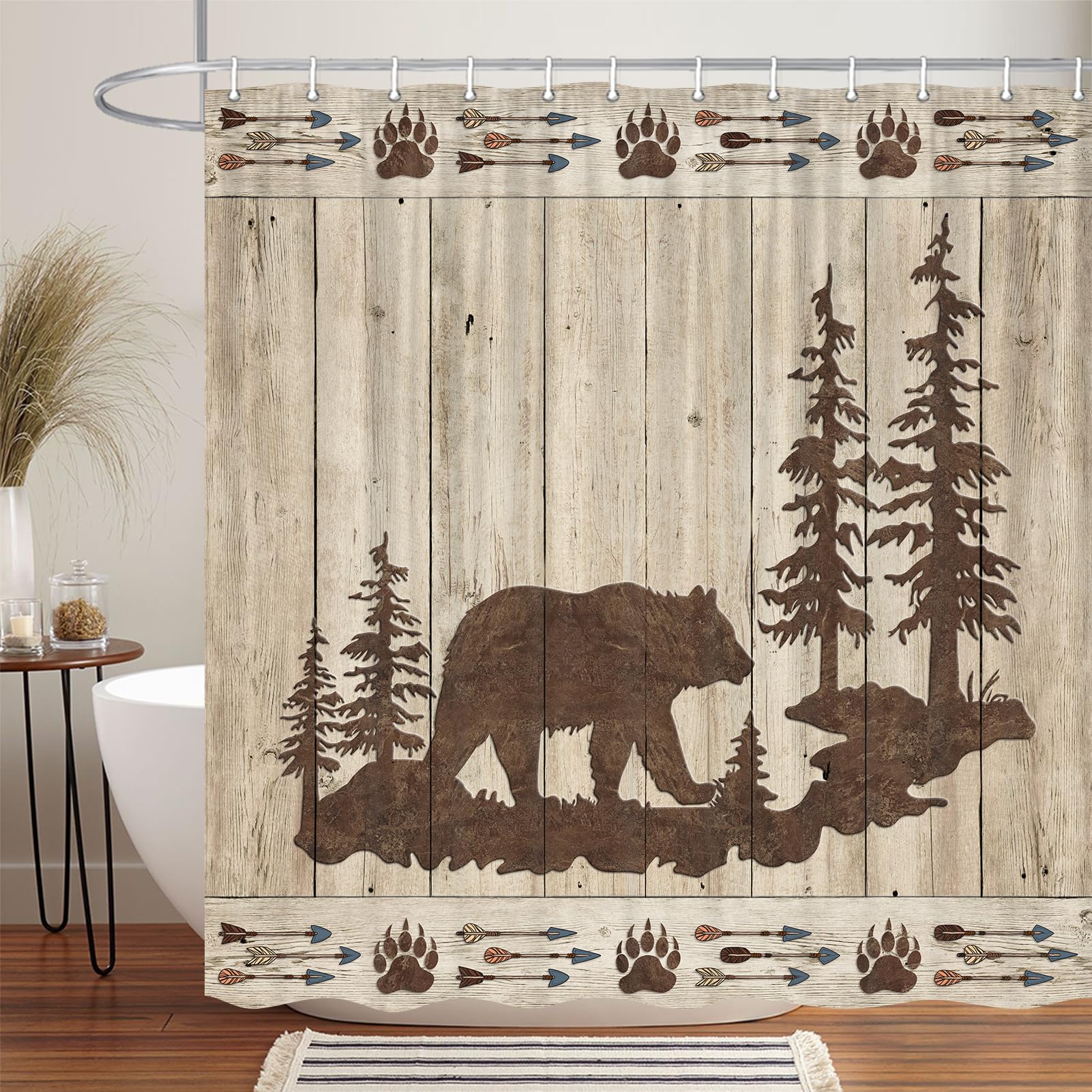 Bear Shower Curtains For Bathroom Camille\u0026Andrew 4PCS Black Bear Shower  Curtain Set, Deer Elk Moose Wildlife Hunting Lodge Woodland Country Rustic  Farmhouse Cabin Bathroom Decor Waterp Db2b0845 73f8 4121 Ad96 Da085e75ae49  ..., image size:1601x1601