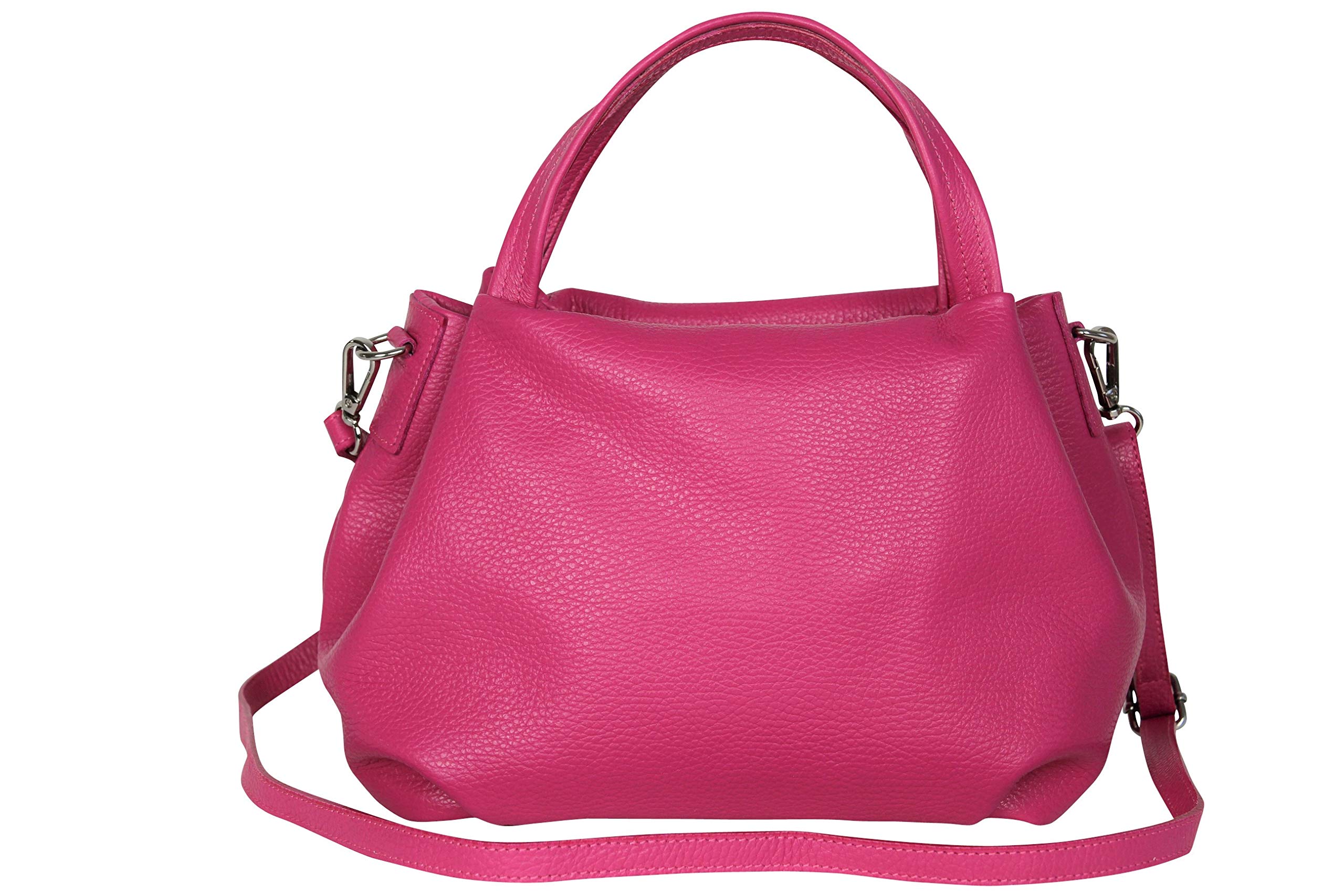 AMBRA Moda borsa a mano di donna, borsa a tracolla, borsa a spalla italiana in vera pelle dollaro GL023