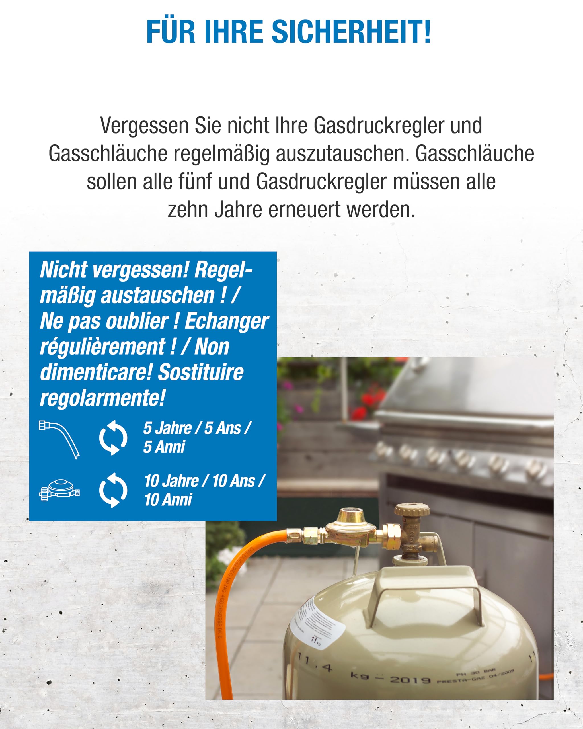 CFH Zweiflammkocher Capri ZK 421 – Camping Gaskocher 2-flammig mit 50 mbar Gasdruckregler & 80 cm Gasschlauch, 3,8 kW Leistung, 277 g/h Verbrauch, abnehmbarer Deckel & verchromter Rost, Made in Europe