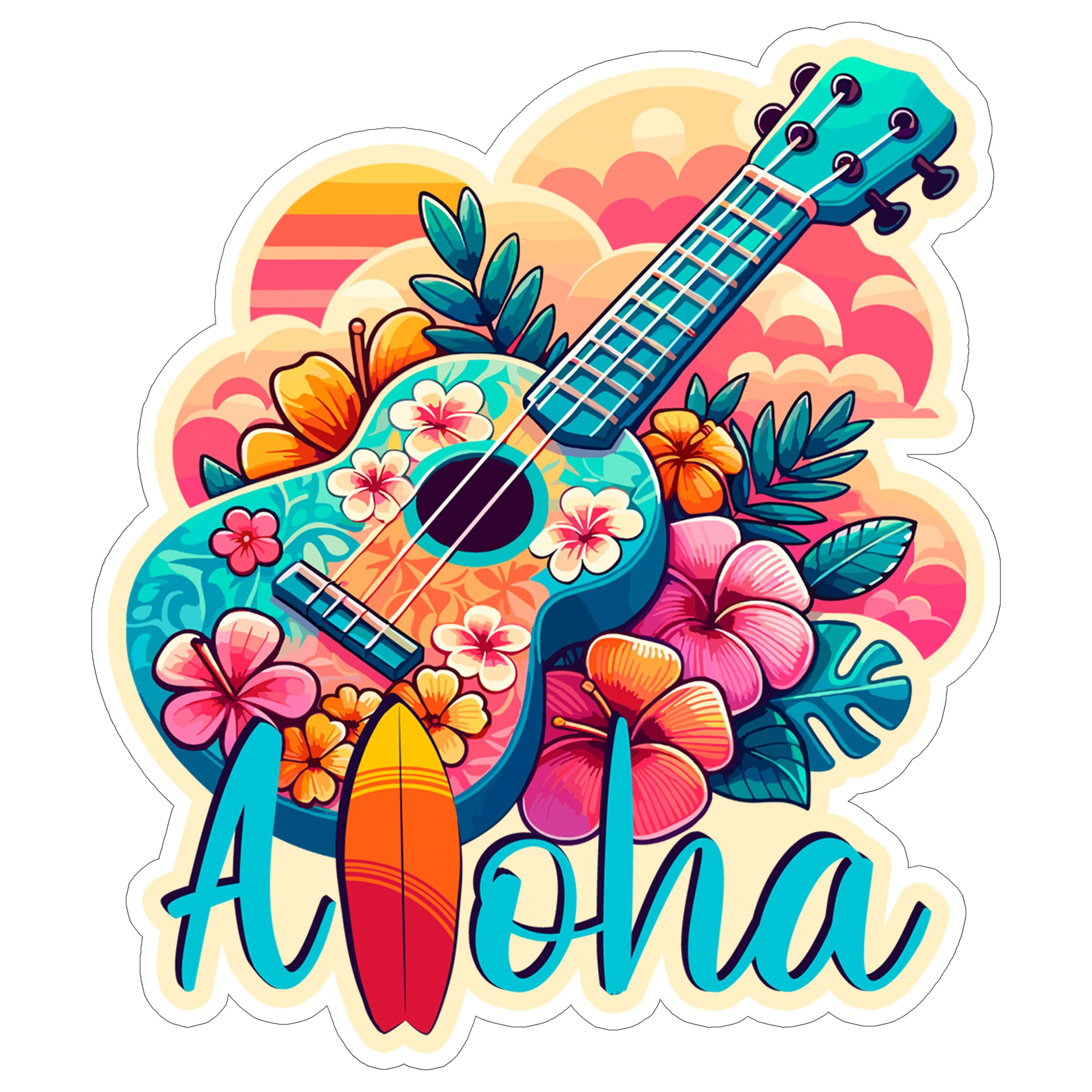 Amazon.com: Aloha Sticker 4 Inch Waterproof Vinyl Decal ID44990
