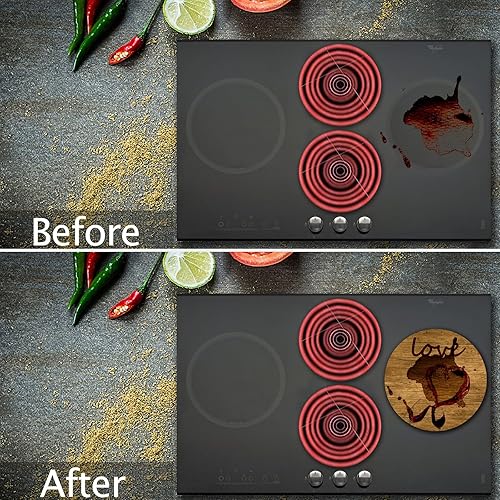 Miniatura 4 de Tucocoo Fundas para quemadores de estufa, juego de 4 fundas para estufas de gas de vino tinto retro, cubiertas superiores de estufa de 8 pulgadas y