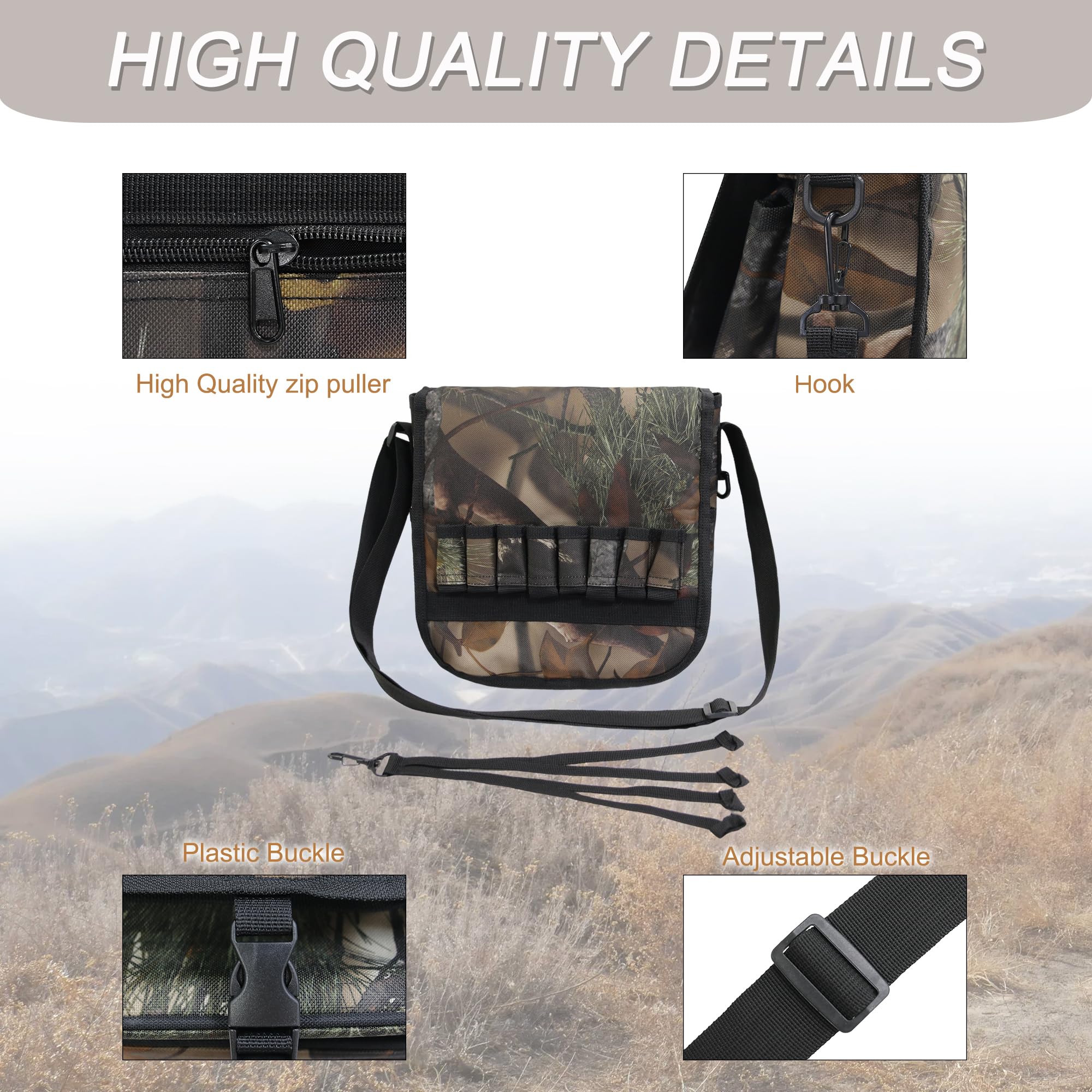 Borse tattiche a Tracolla, Utility Hunting Borsa a Tracolla, con Tracolla e Duck Carrier Game Strap, per attività all'aperto Caccia