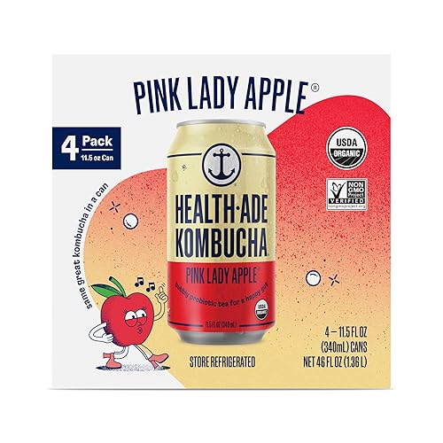 Health-Ade Pink Lady Apple - Paquete de 4 latas de 11.5 onzas (46 onzas)
