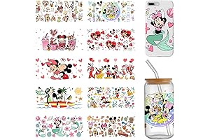 UV DTF Cup Wrap Transfers for 16 Oz Disney Glass Cups
